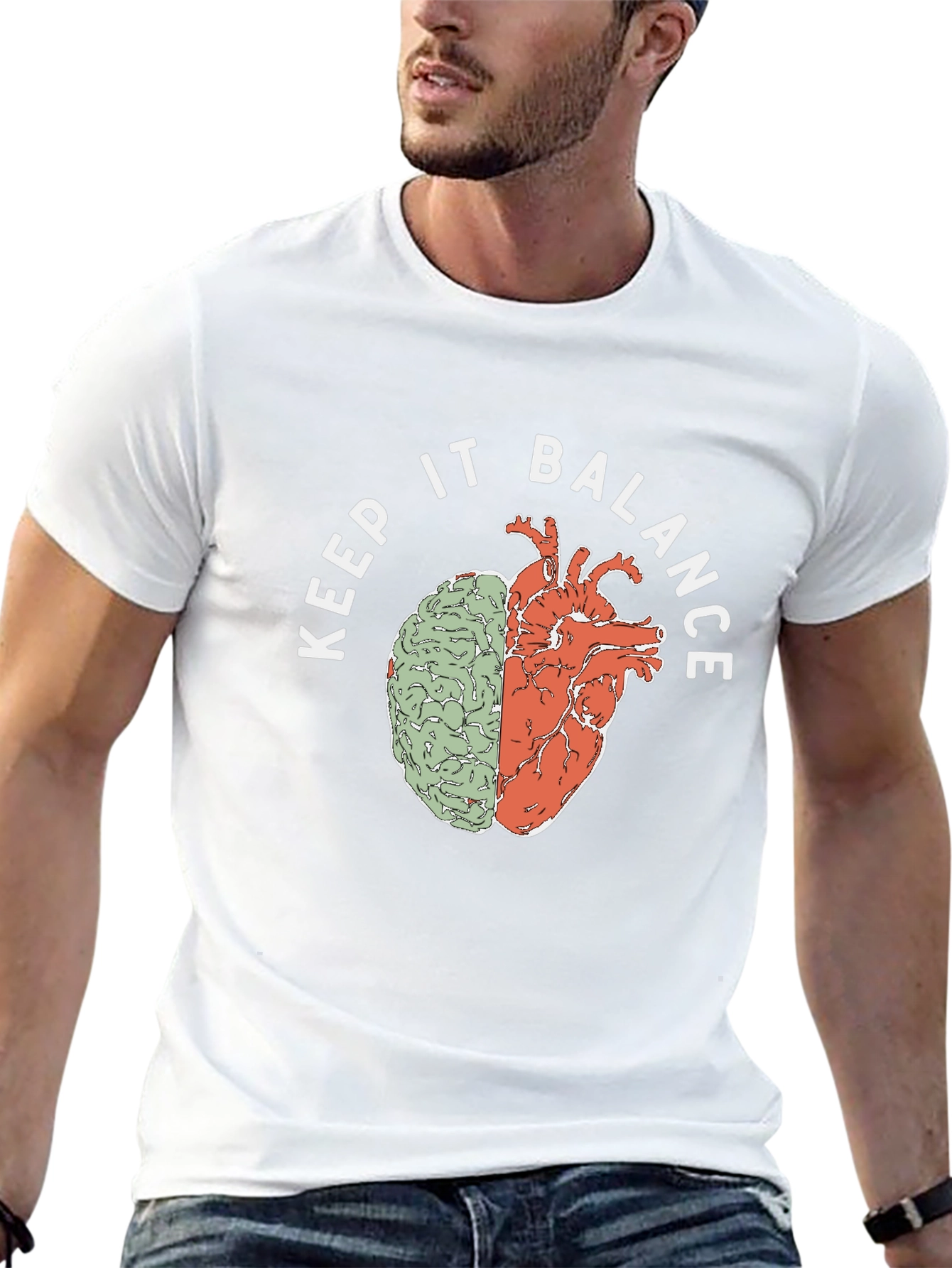 Keep It Balance Brain Heart T-Shirt