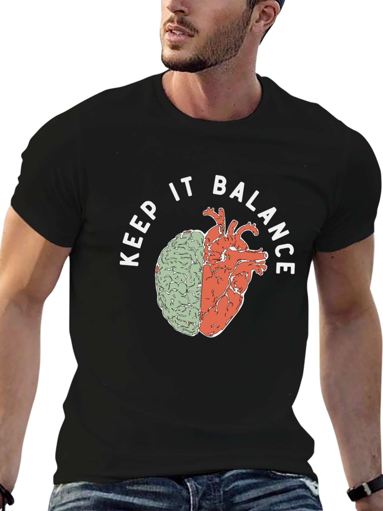 Keep It Balance Brain Heart T-Shirt
