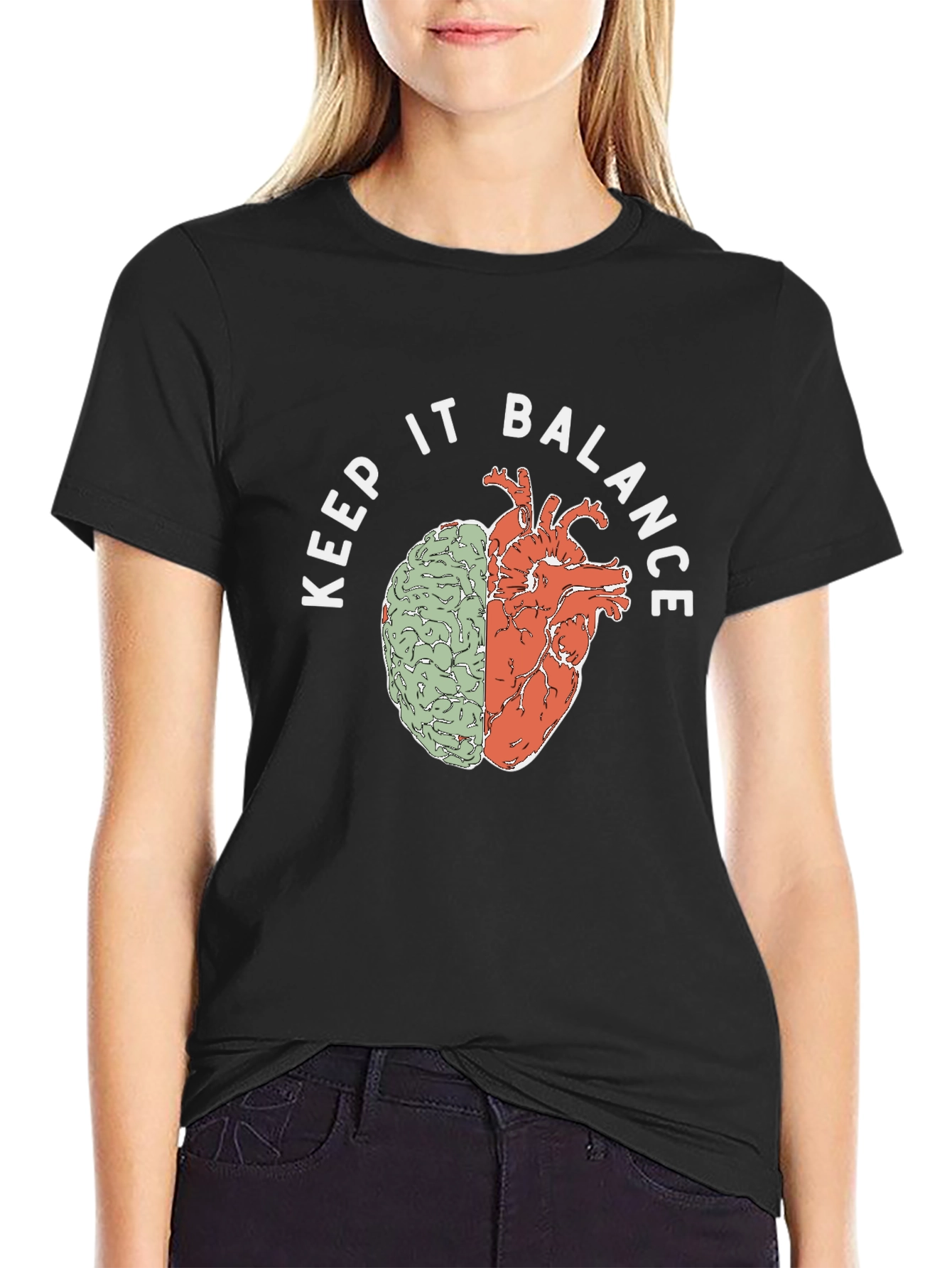 Keep It Balance Brain Heart T-Shirt
