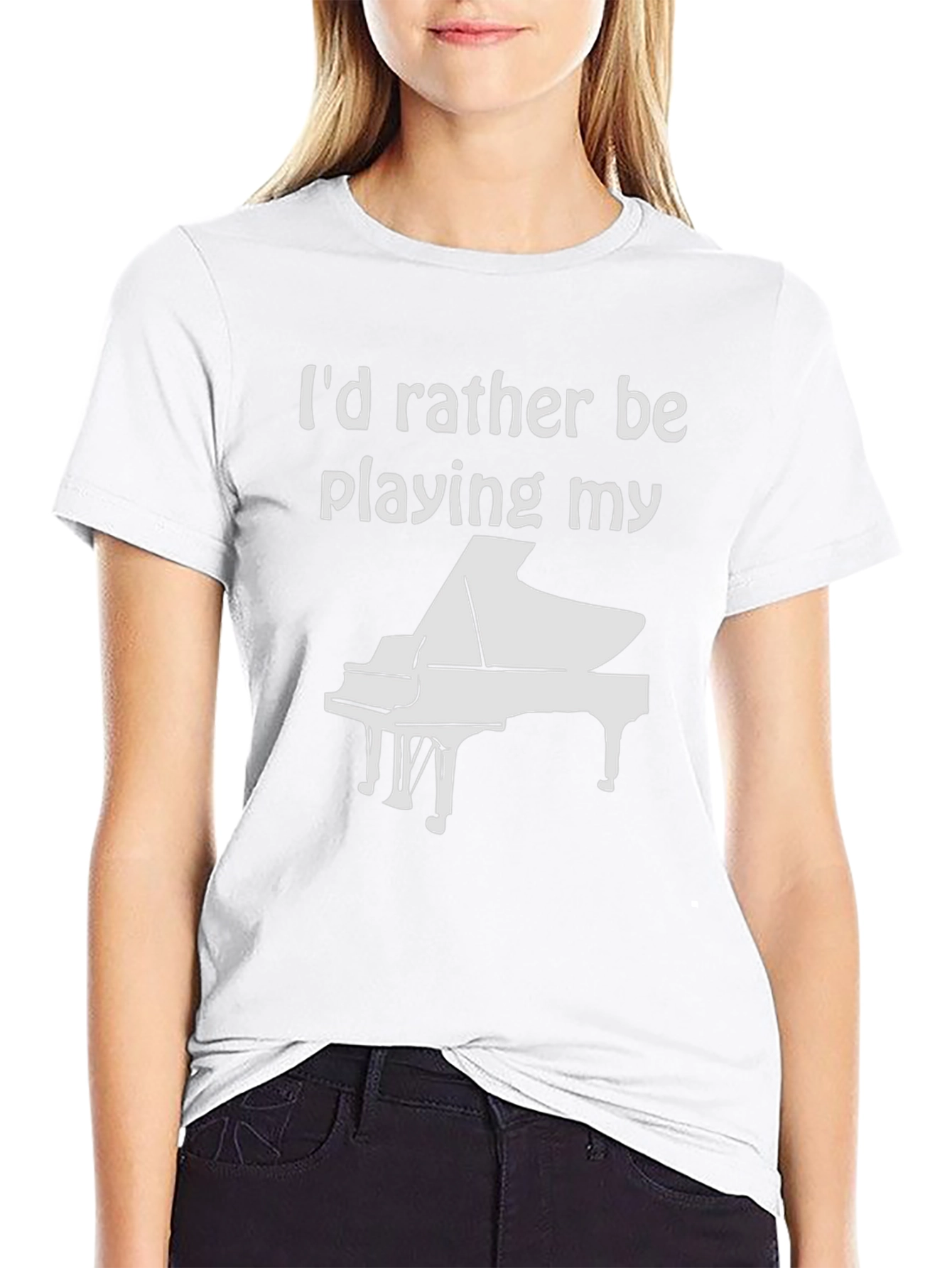 Piano Player T-Shirt - Id Rather Be Playing