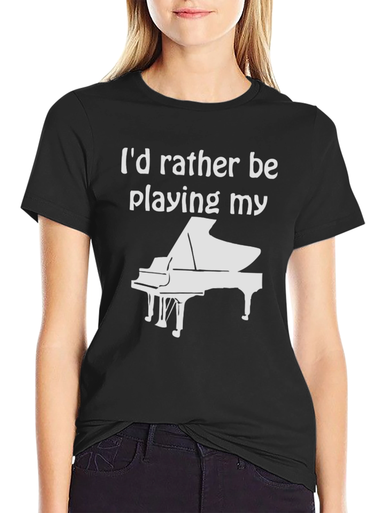 Piano Player T-Shirt - Id Rather Be Playing