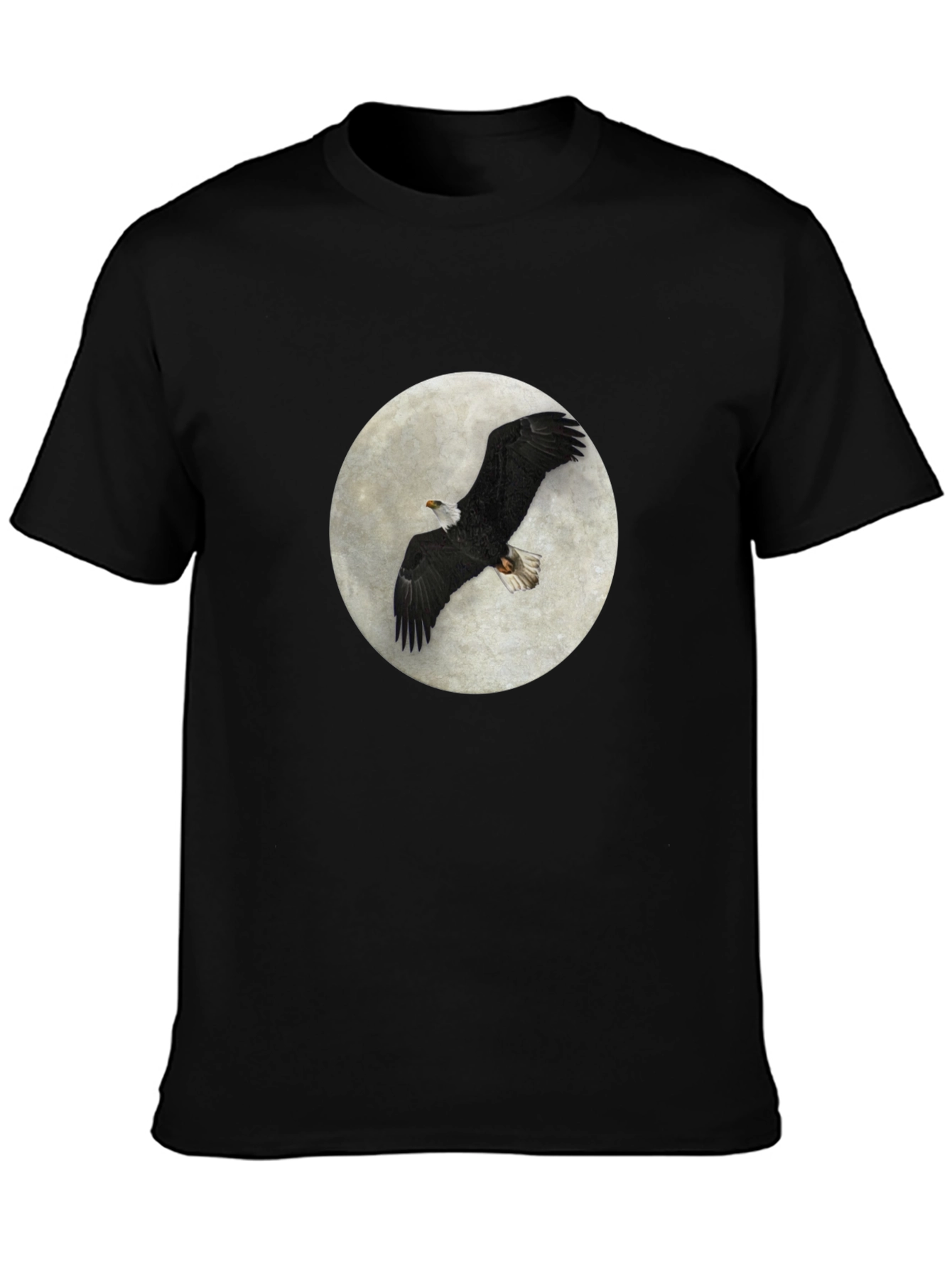 Eagle Moon T-Shirt - Black Cotton Tee
