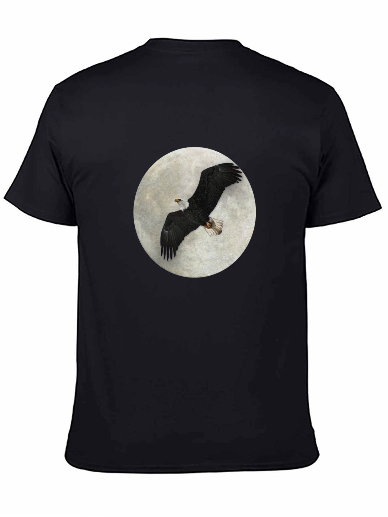 Eagle Moon T-Shirt - Black Cotton Tee