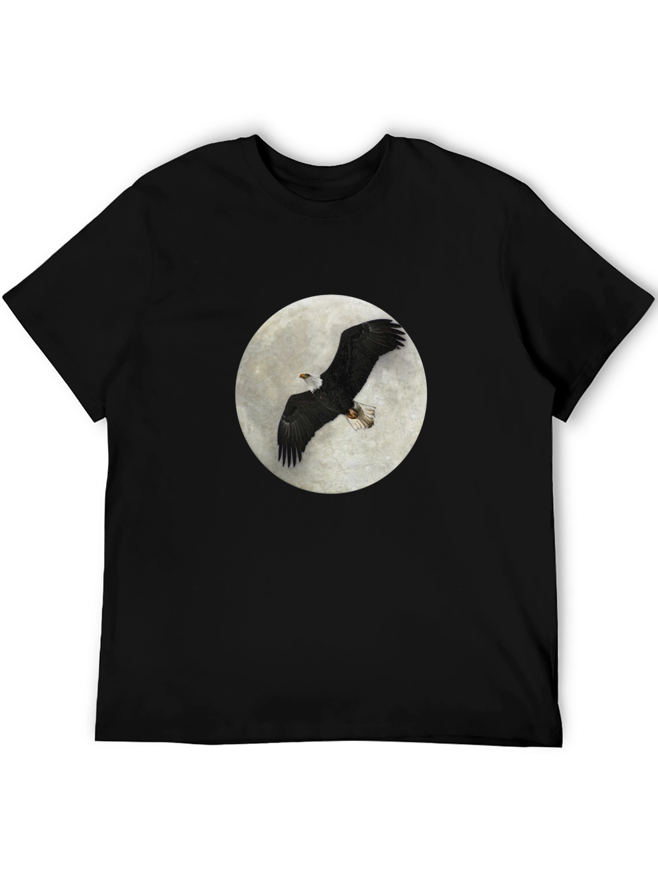 Eagle Moon T-Shirt - Black Cotton Tee