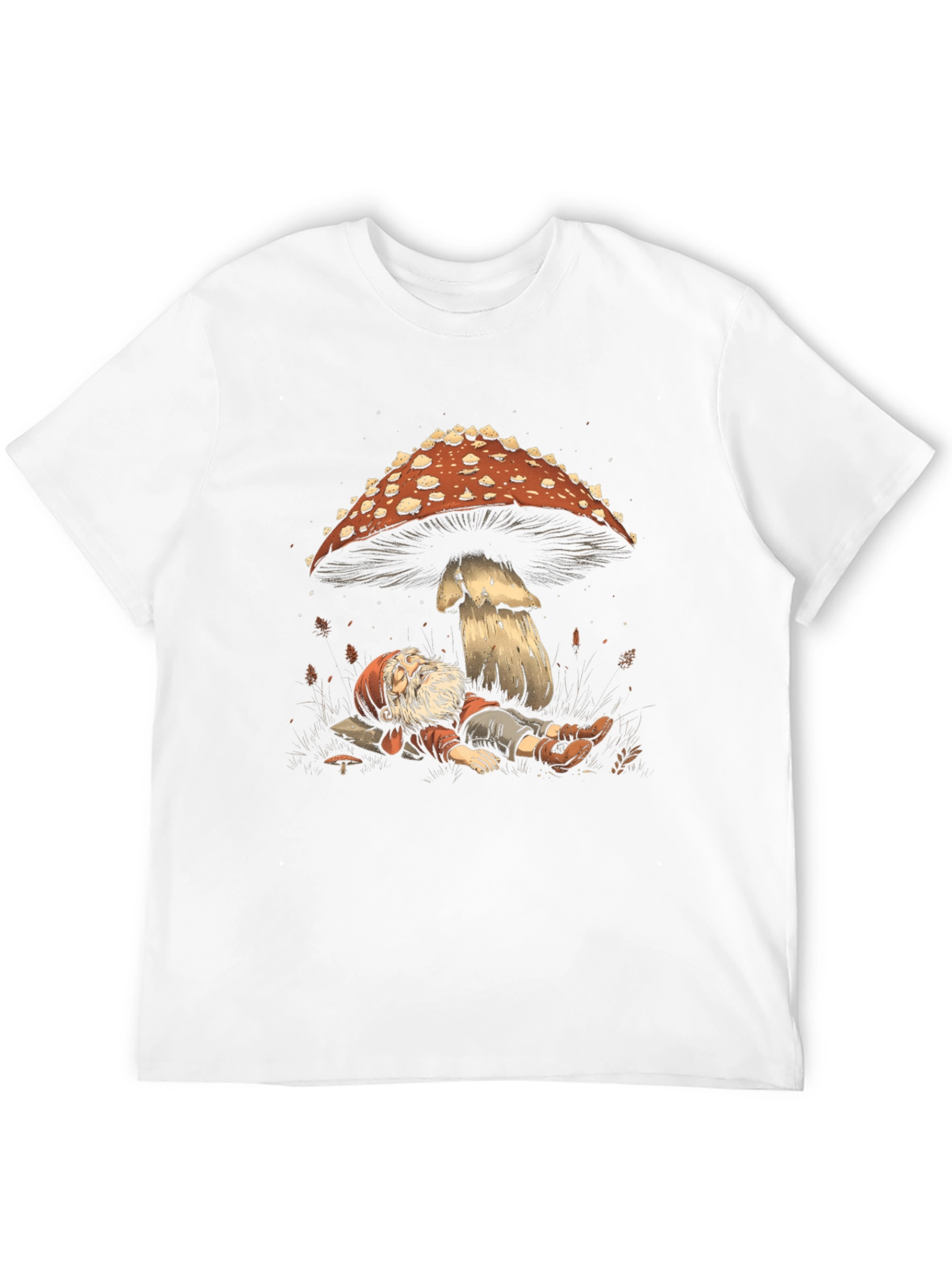 Mushroom Nap Black T-Shirt - Whimsical Design
