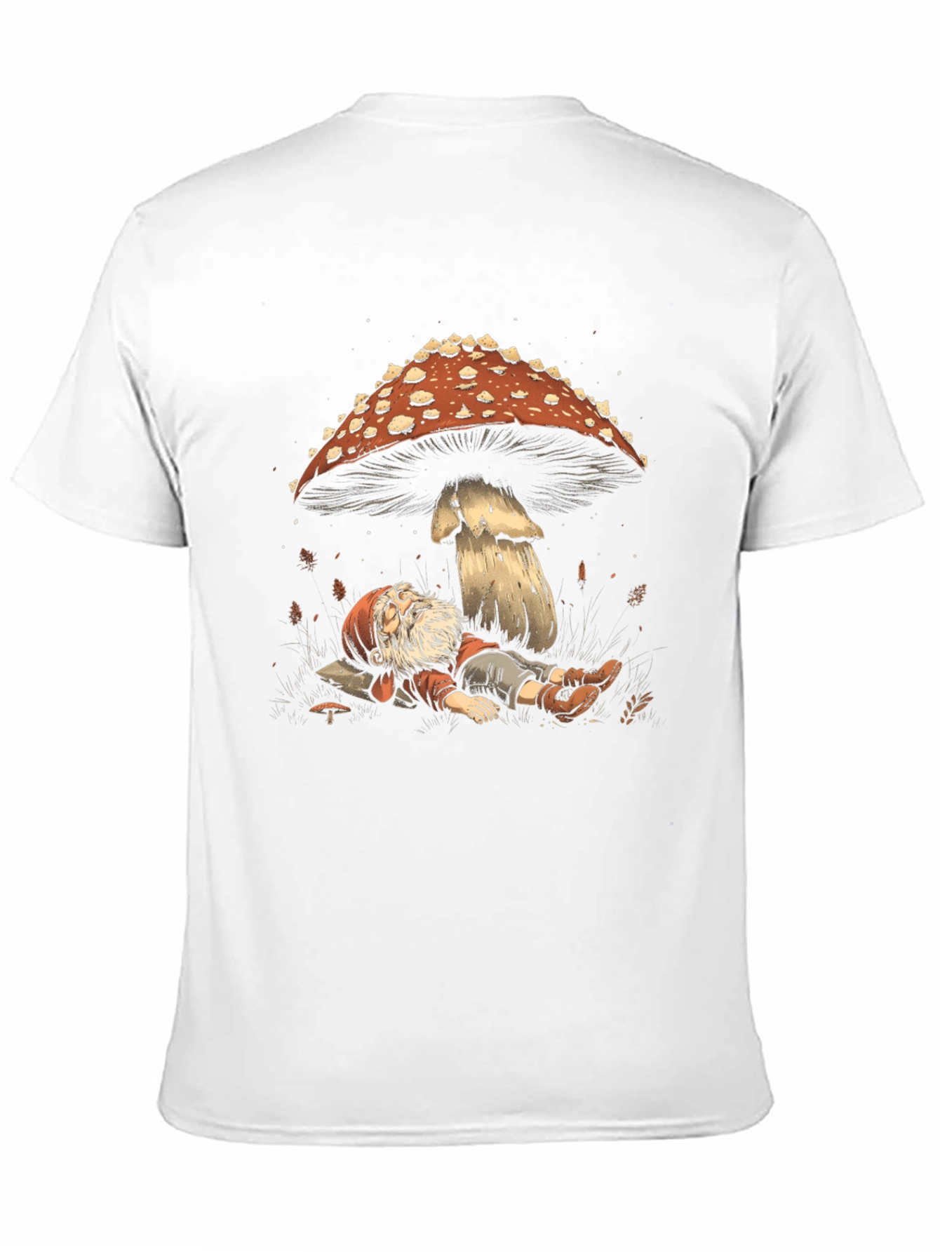 Mushroom Nap Black T-Shirt - Whimsical Design