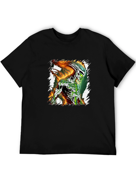 Alien Inferno Graphic T-Shirt - Sci-Fi Tee