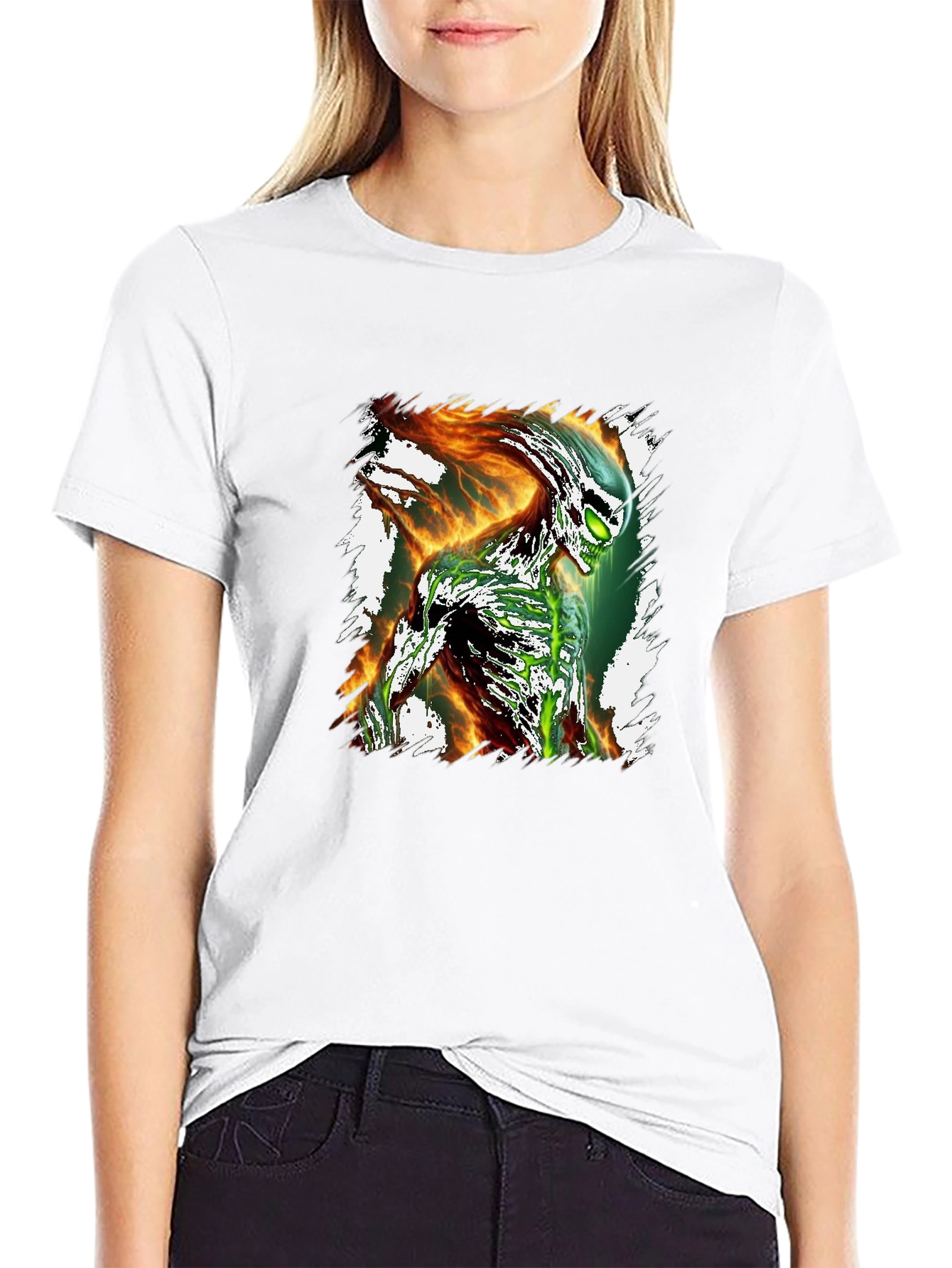 Alien Inferno Graphic T-Shirt - Sci-Fi Tee