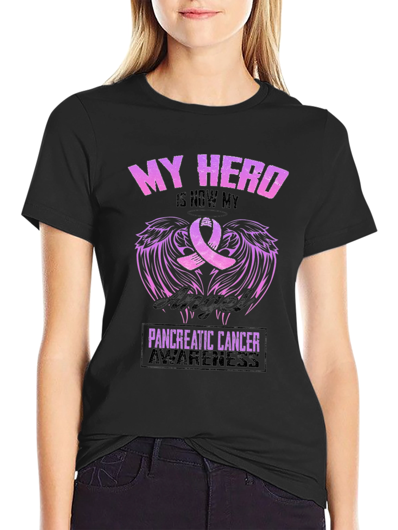 My Hero Angel Pancreatic Cancer Awareness T-Shirt