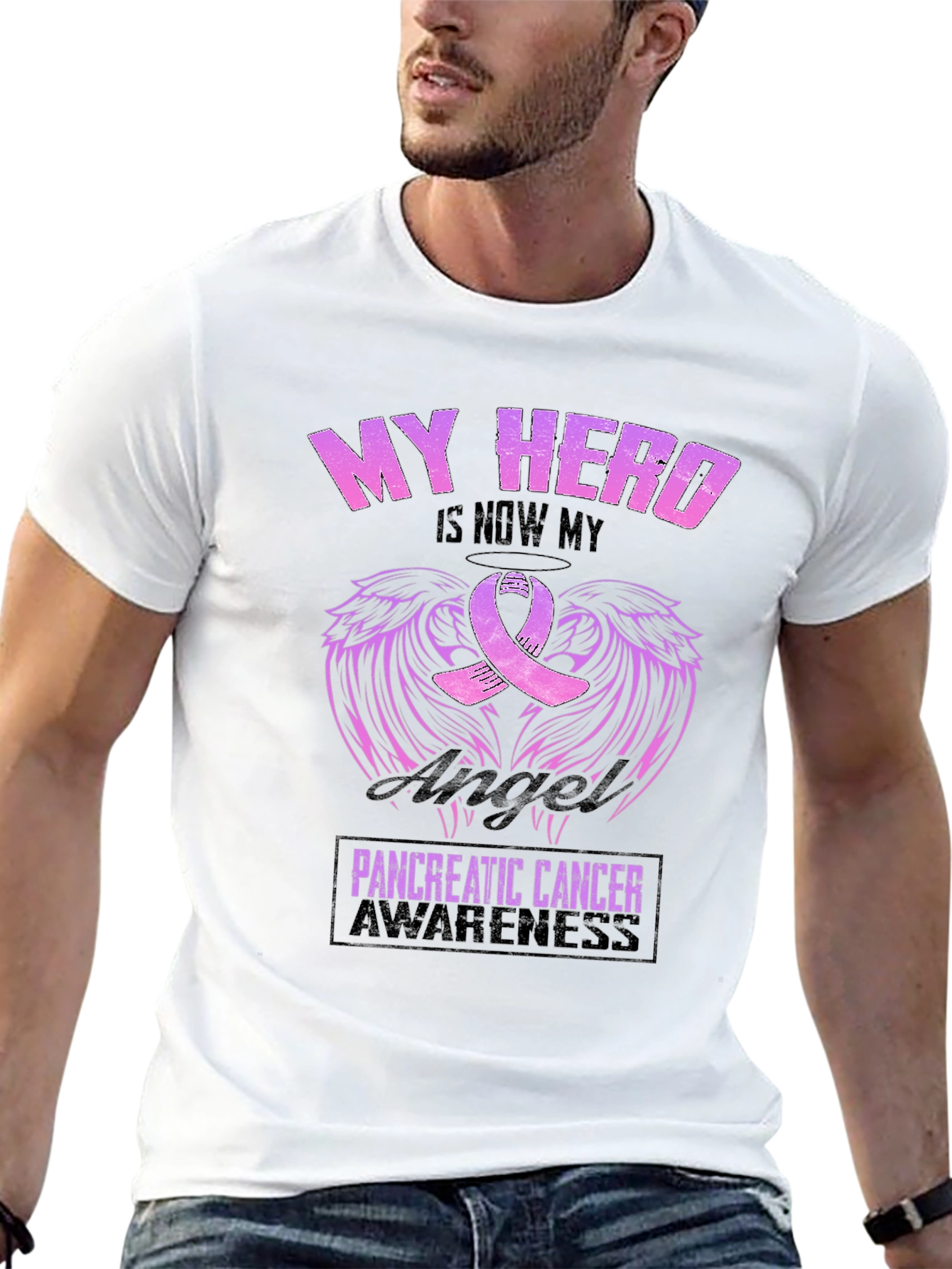 My Hero Angel Pancreatic Cancer Awareness T-Shirt