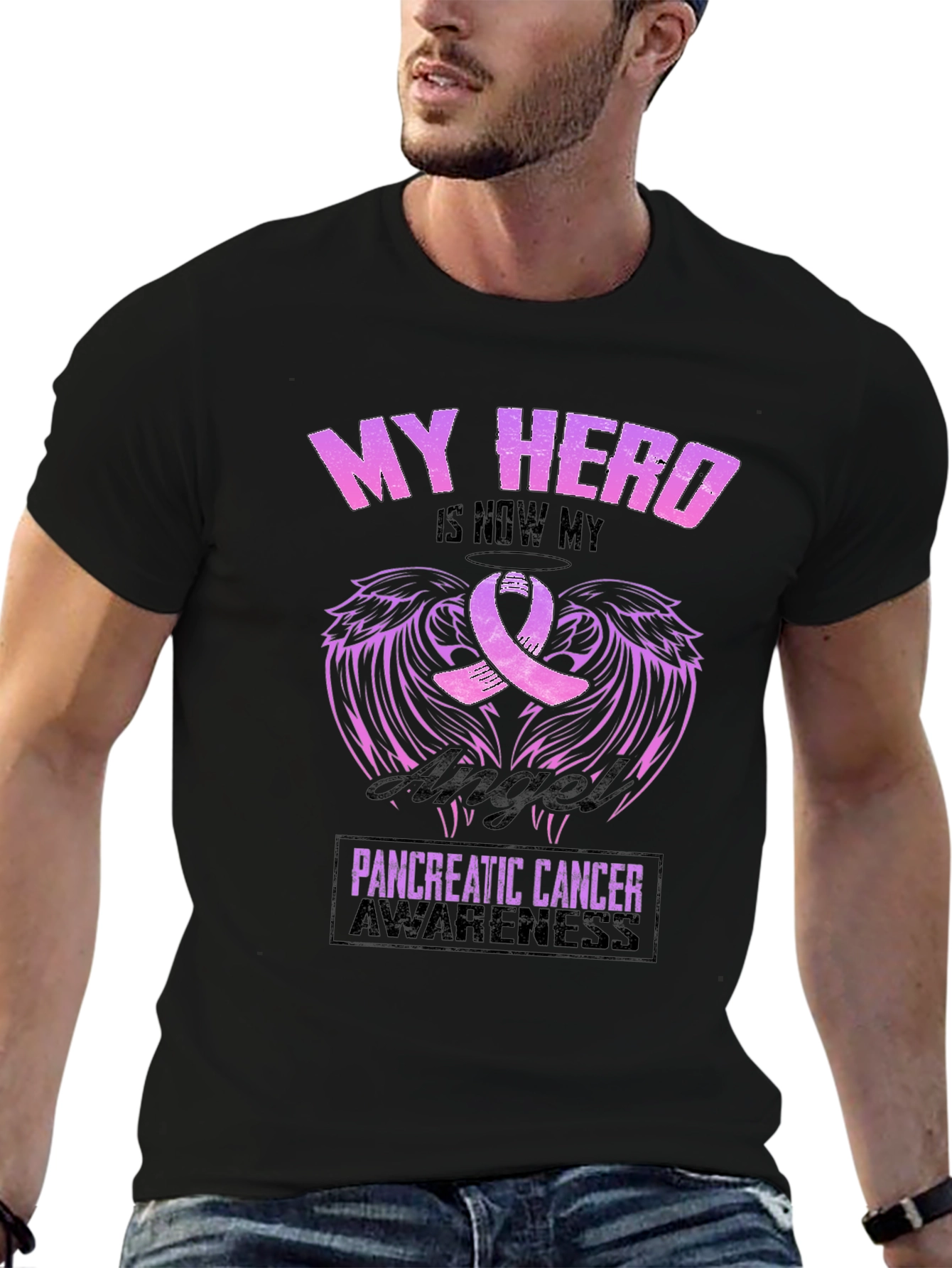 My Hero Angel Pancreatic Cancer Awareness T-Shirt