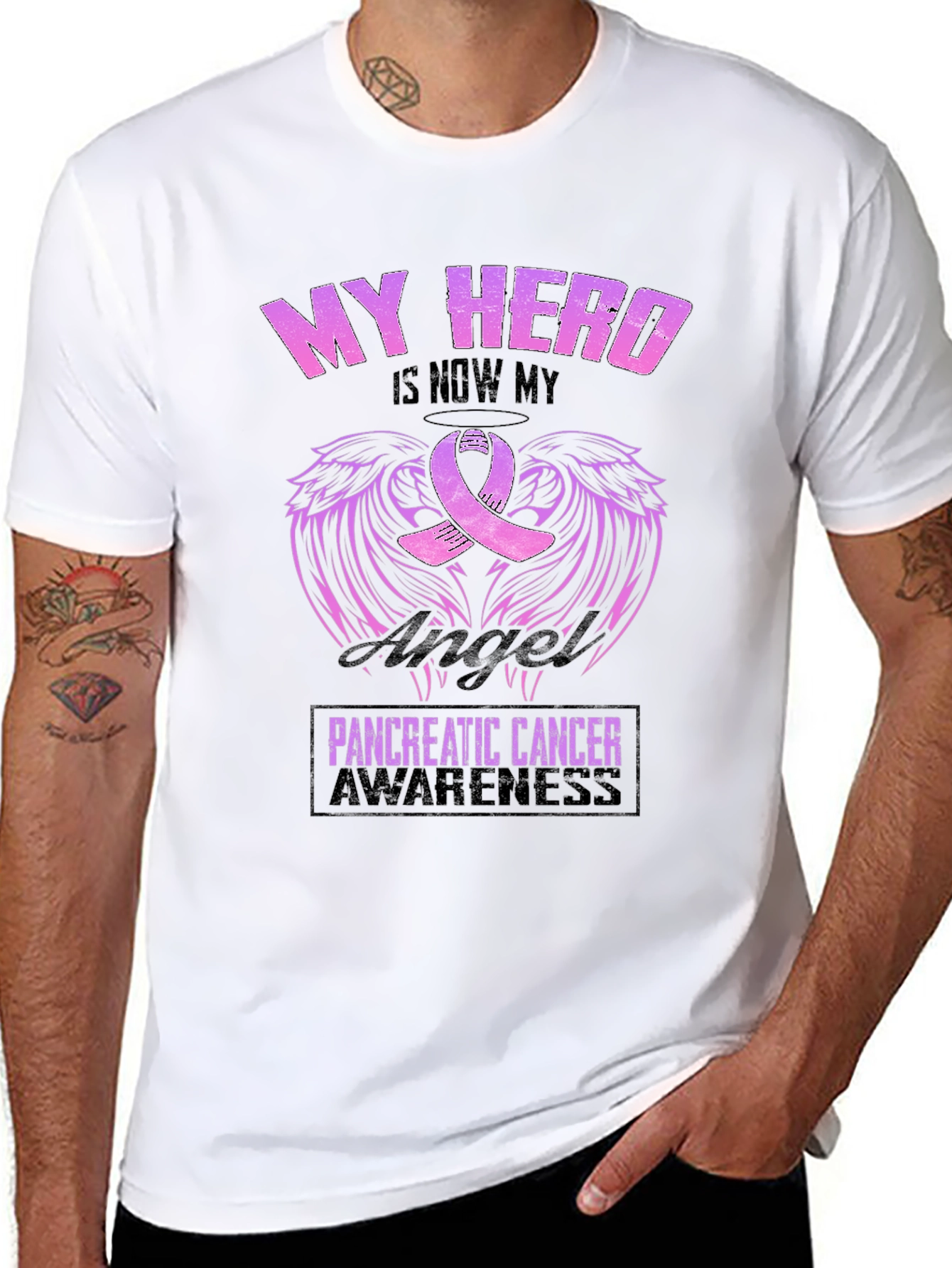 My Hero Angel Pancreatic Cancer Awareness T-Shirt