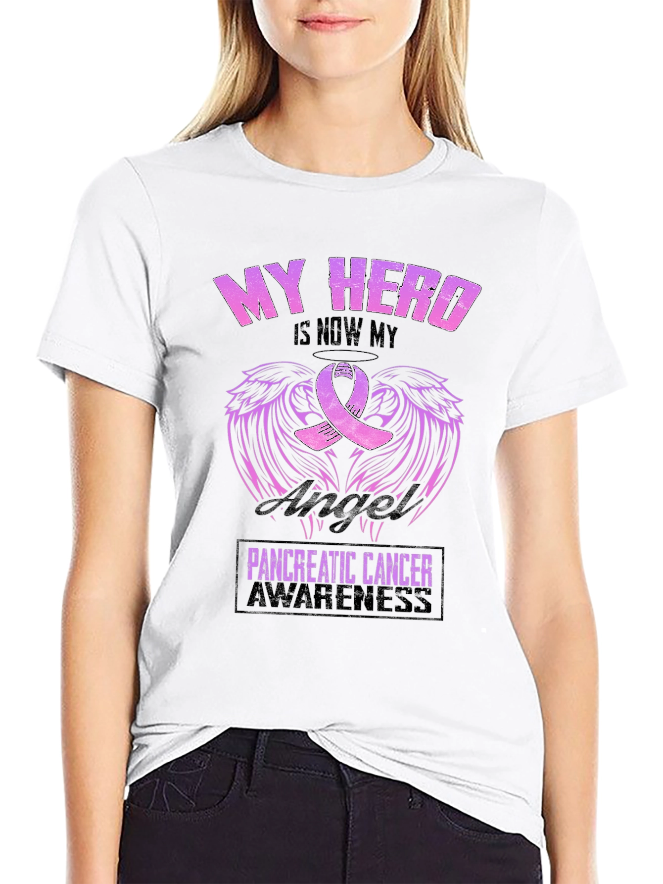 My Hero Angel Pancreatic Cancer Awareness T-Shirt