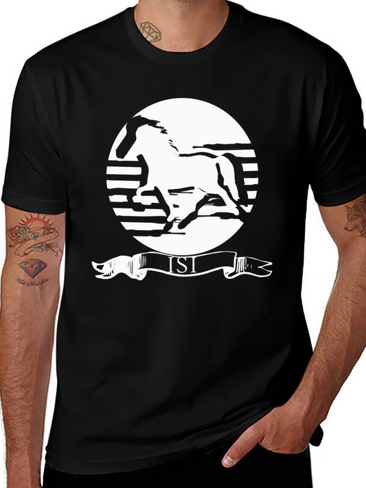 Horse Silhouette Tee - ISI Graphic Print Black T-Shirt