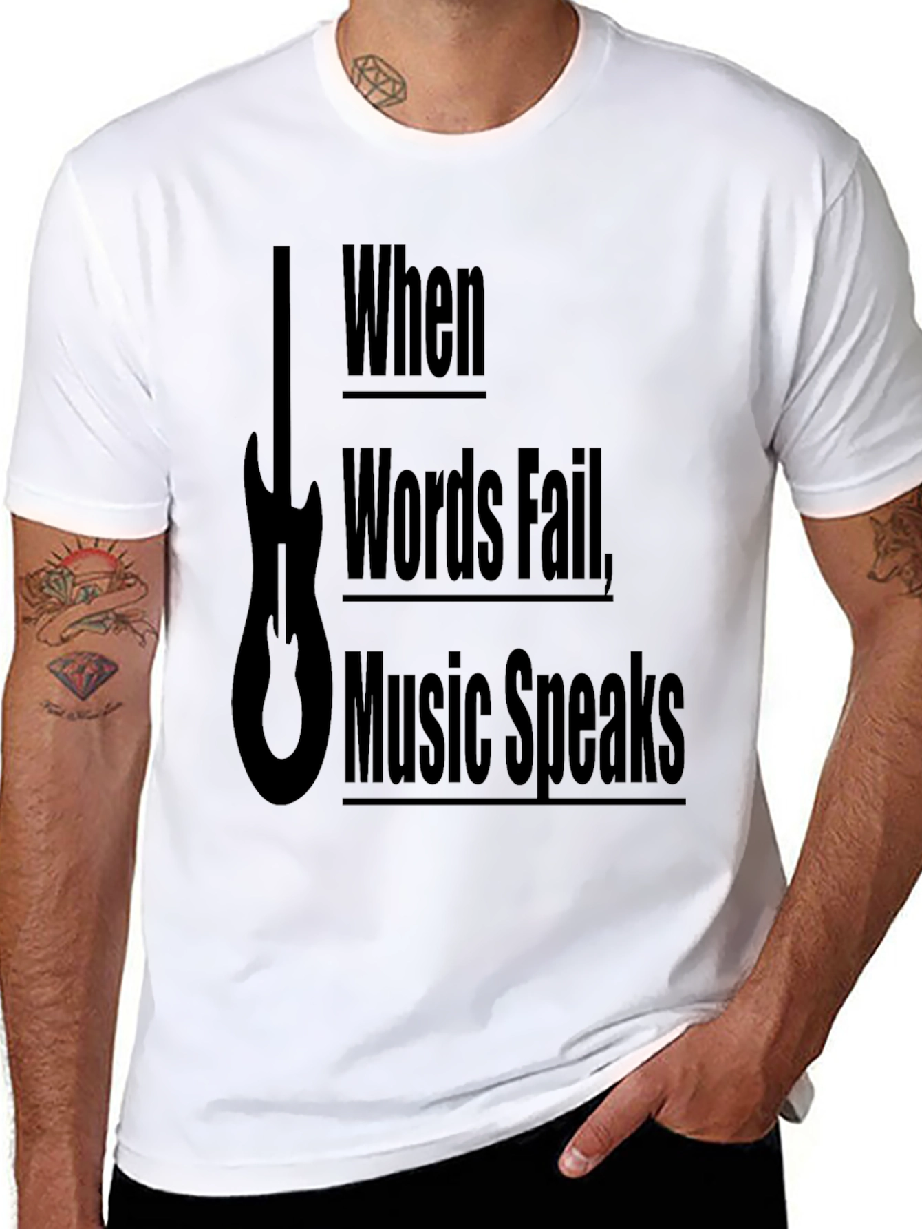 When Words Fail Music Speaks Graphic Tee