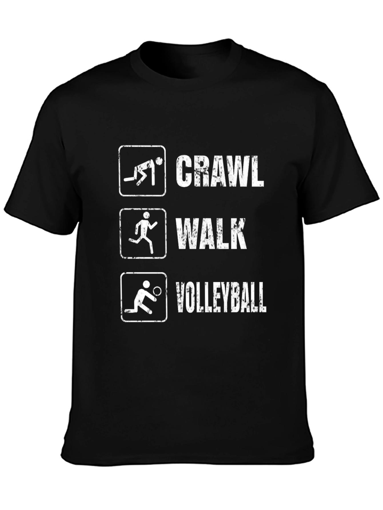 Crawl Walk Volleyball T-Shirt Funny Sport Tee