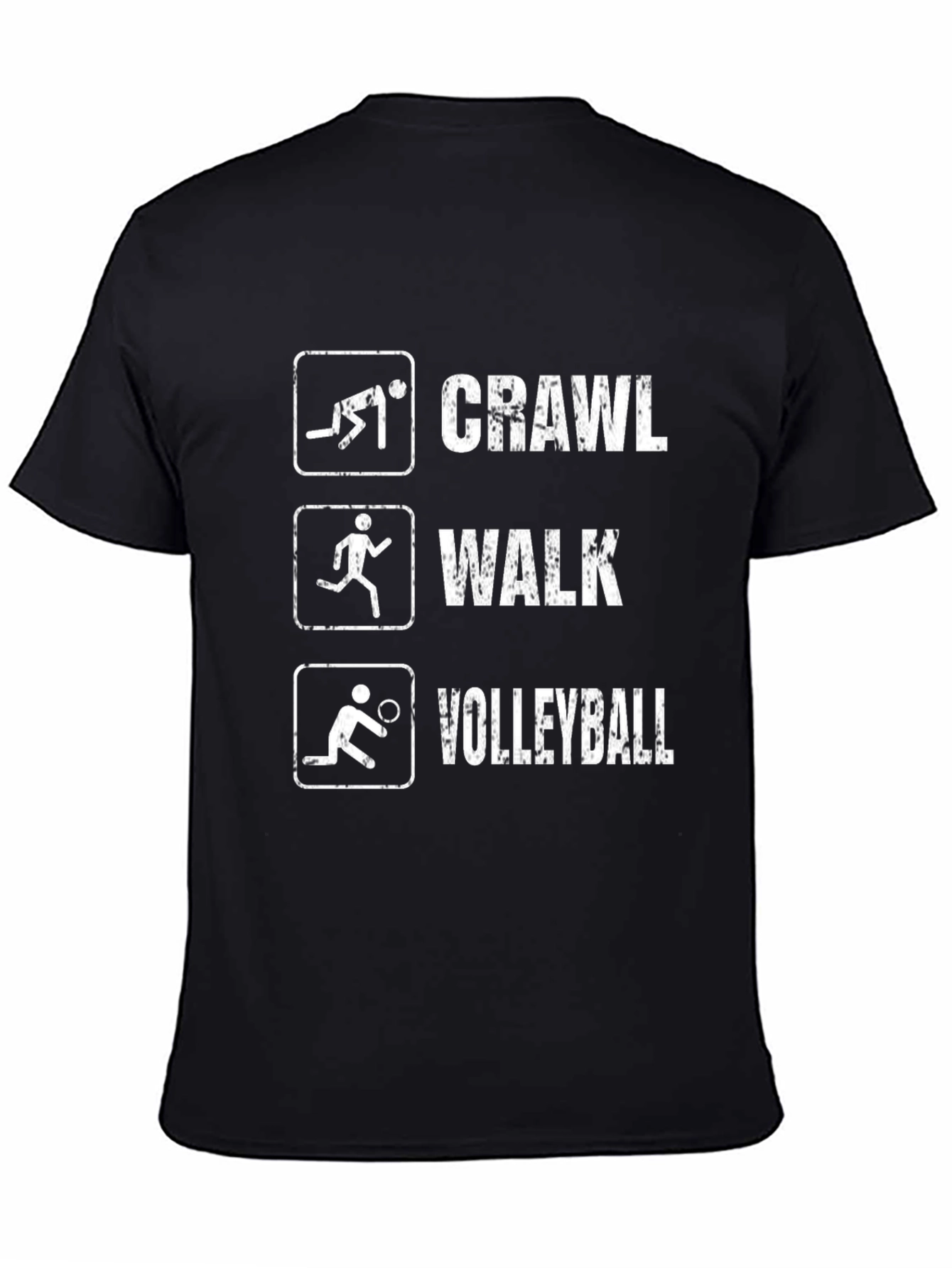 Crawl Walk Volleyball T-Shirt Funny Sport Tee