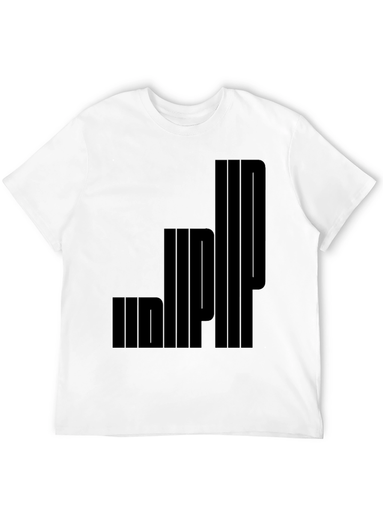 Modern Graphic Print Black T-Shirt