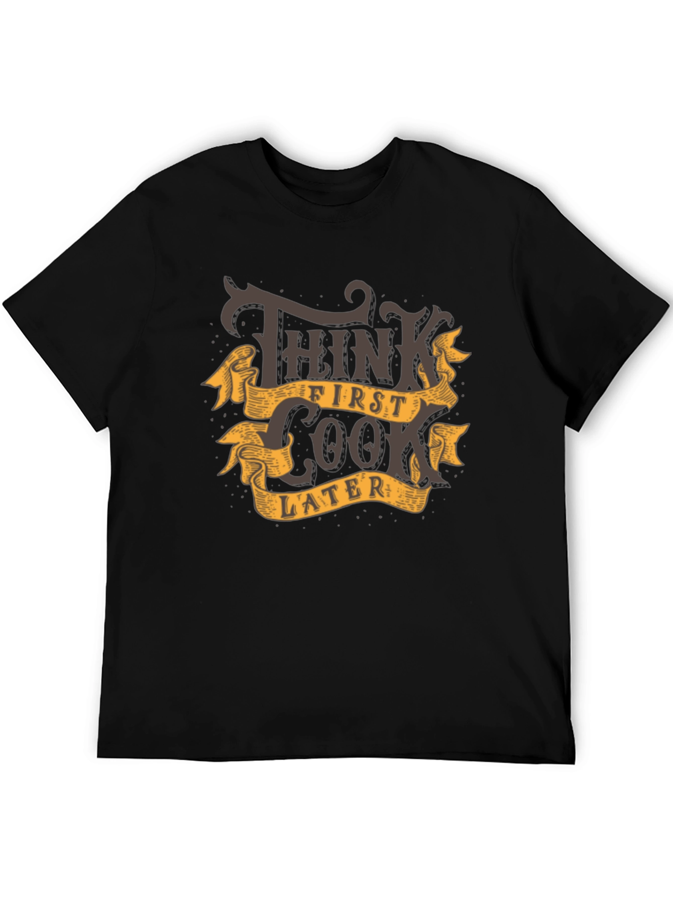 Think First Look Later Graphic Tee - Black