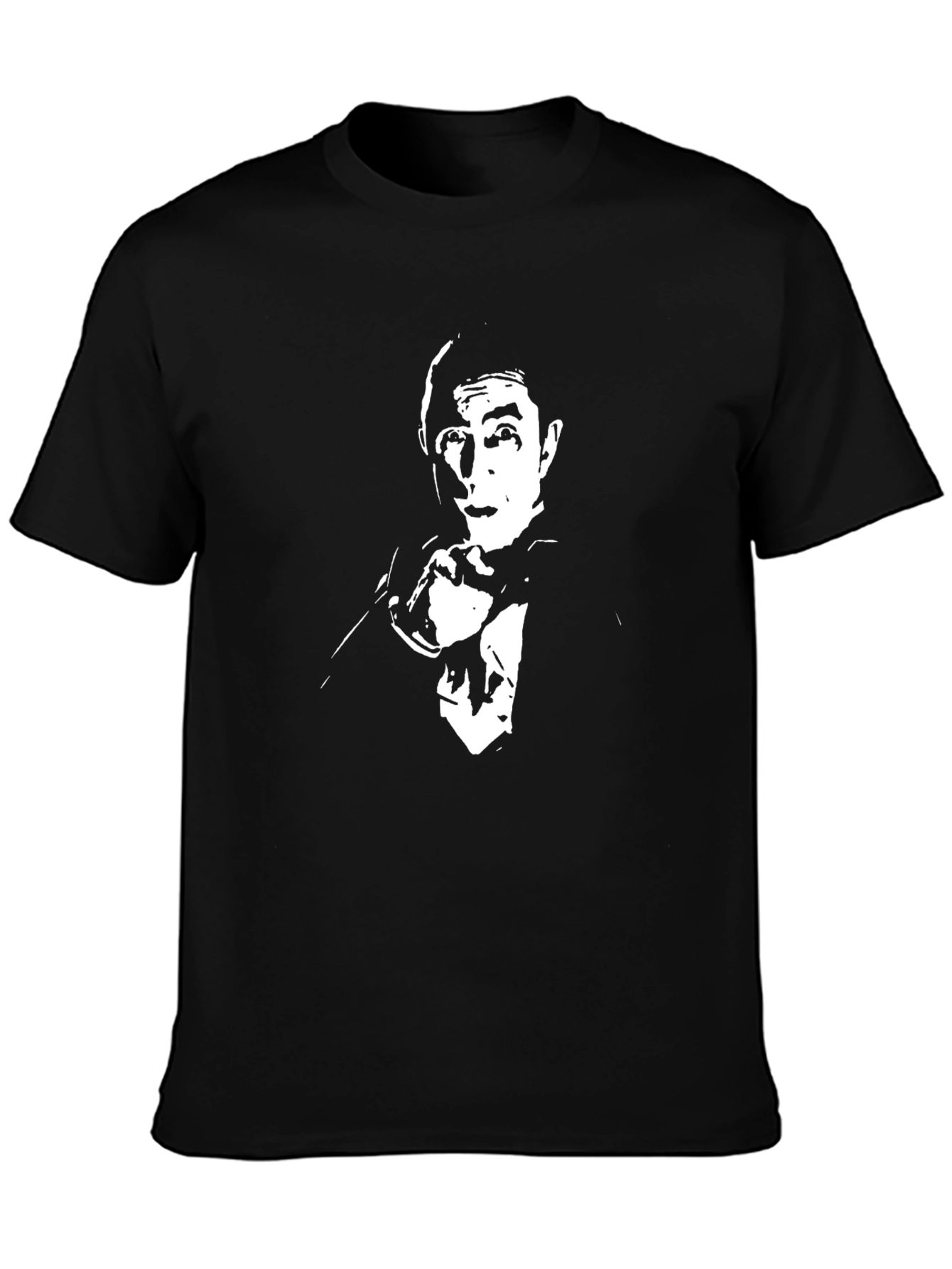 Mr. Bean Graphic Tee - Black Cotton T-Shirt