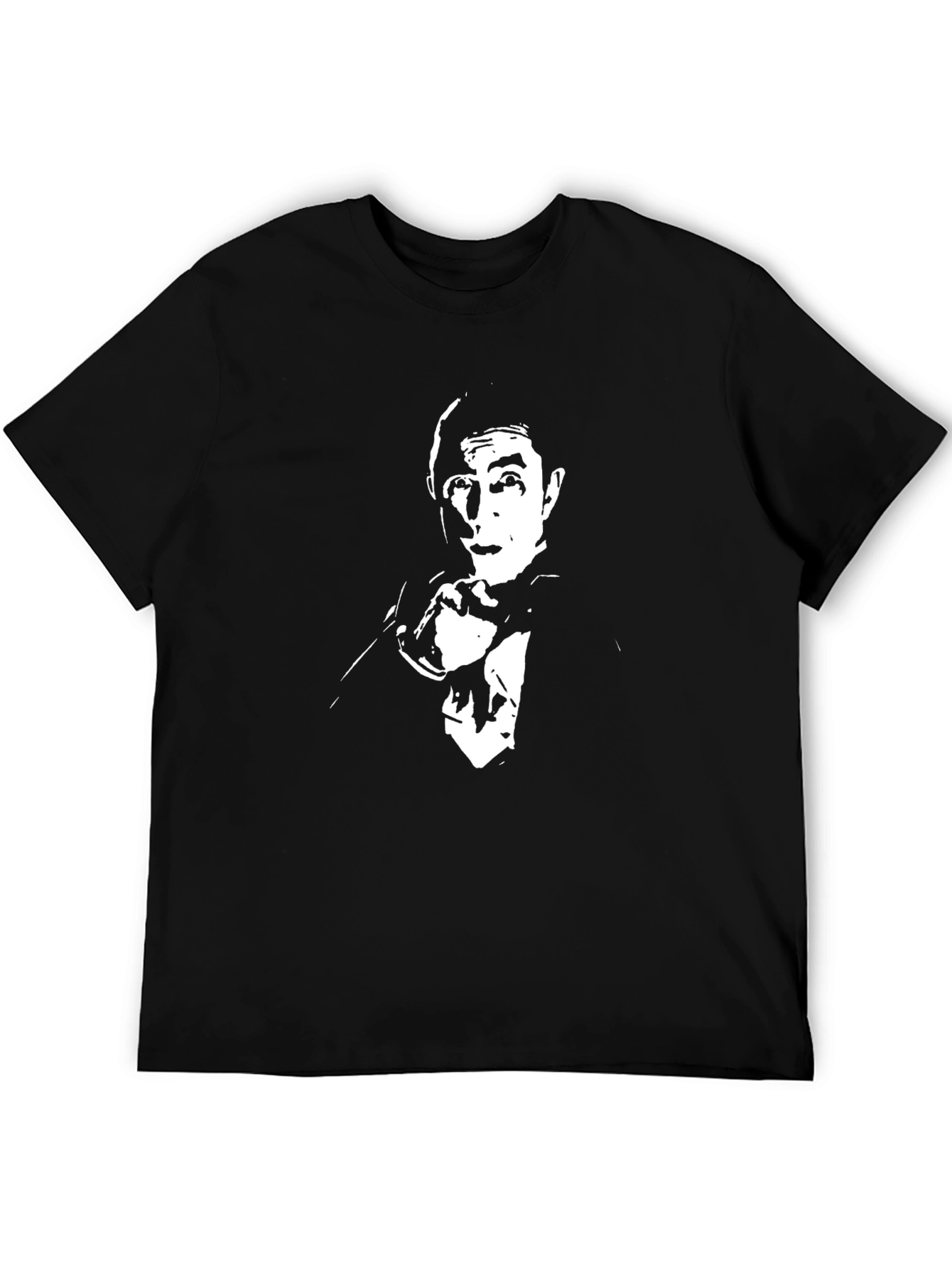 Mr. Bean Graphic Tee - Black Cotton T-Shirt