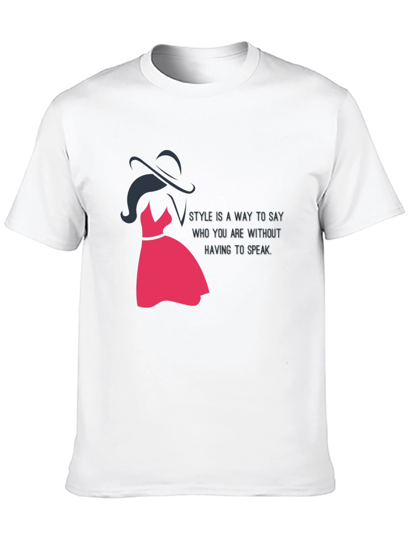 Stylish Black T-Shirt with Fashion Illustration