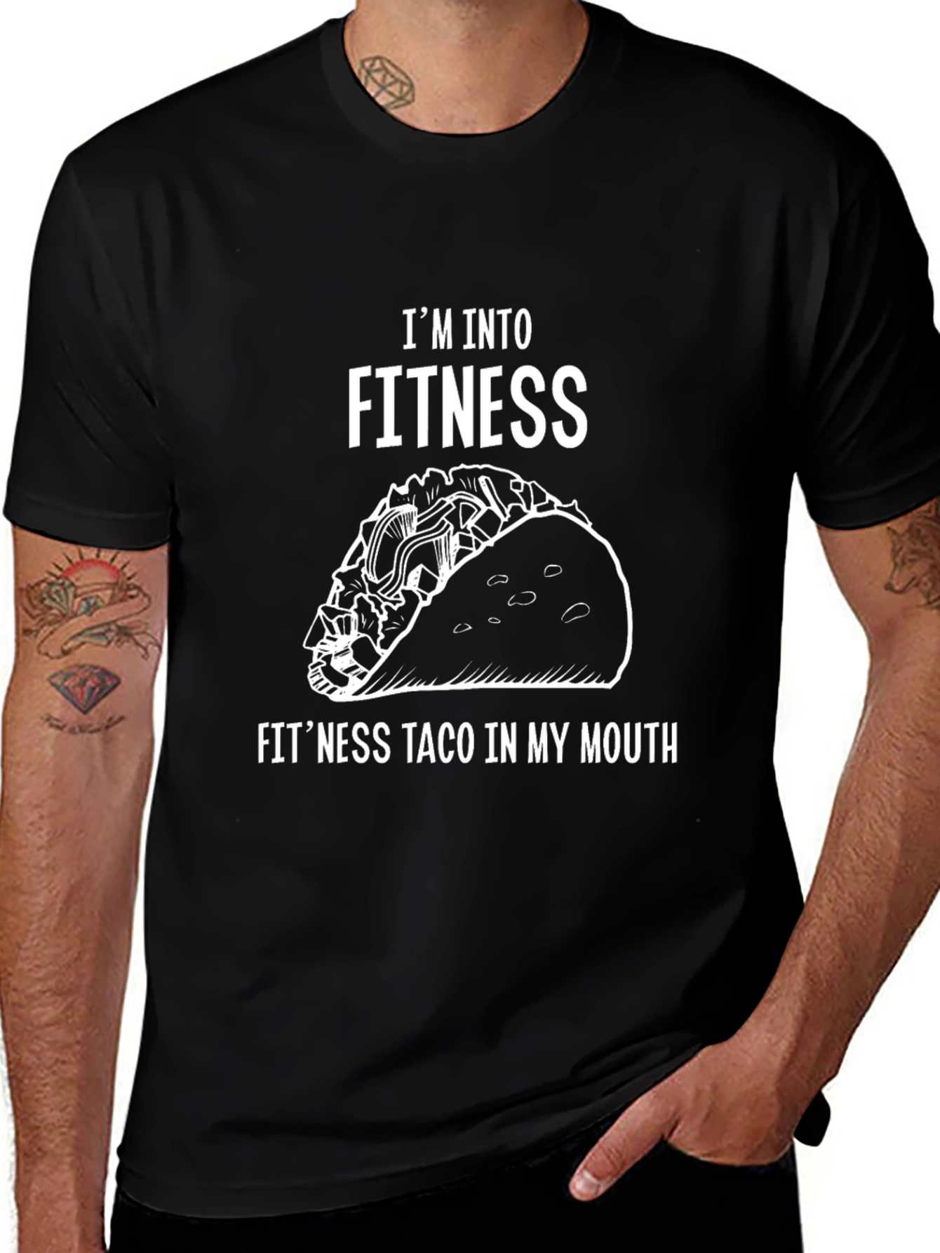 Fitness Taco Graphic T-Shirt - Gym Humor