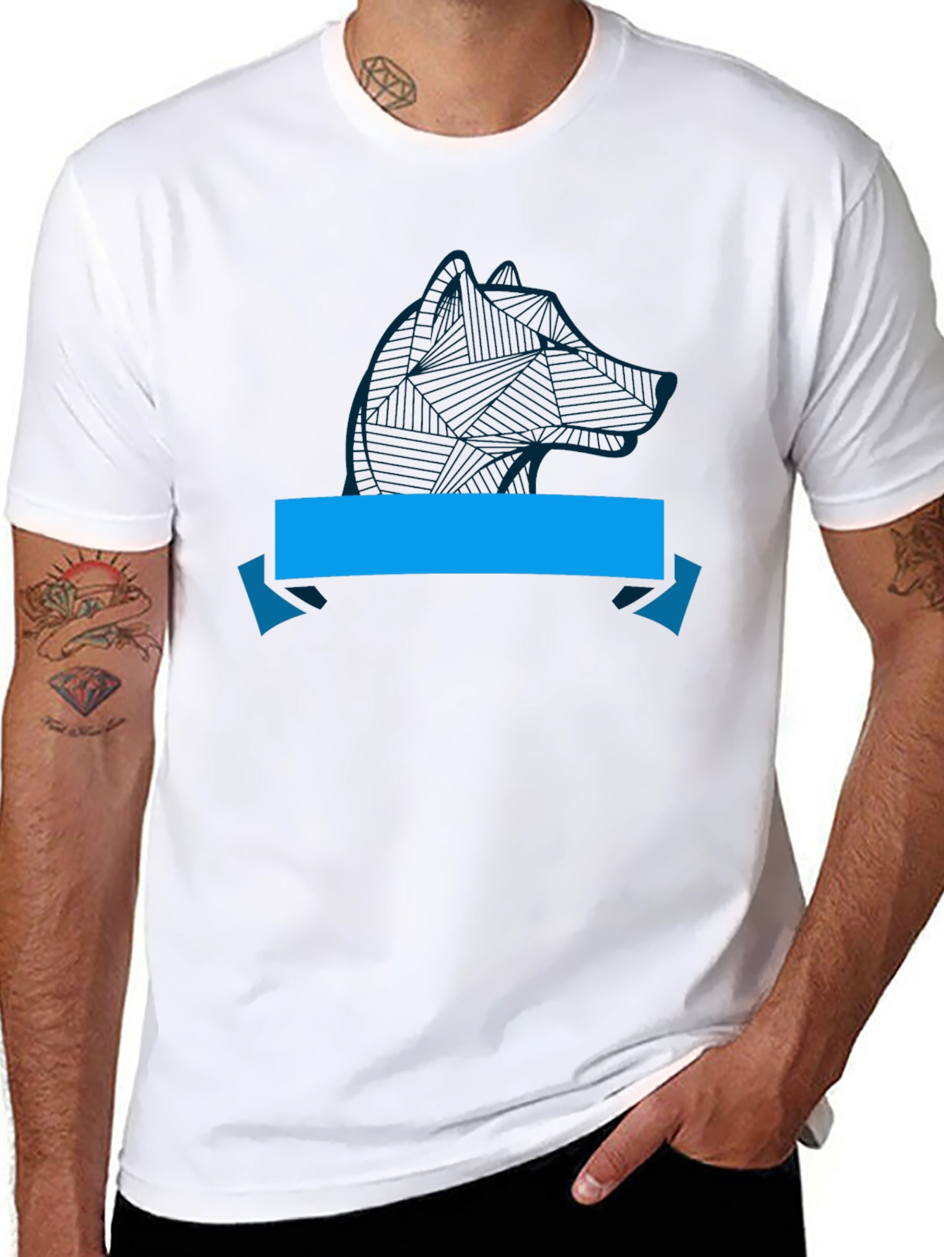 Geometric Wolf Graphic Tee