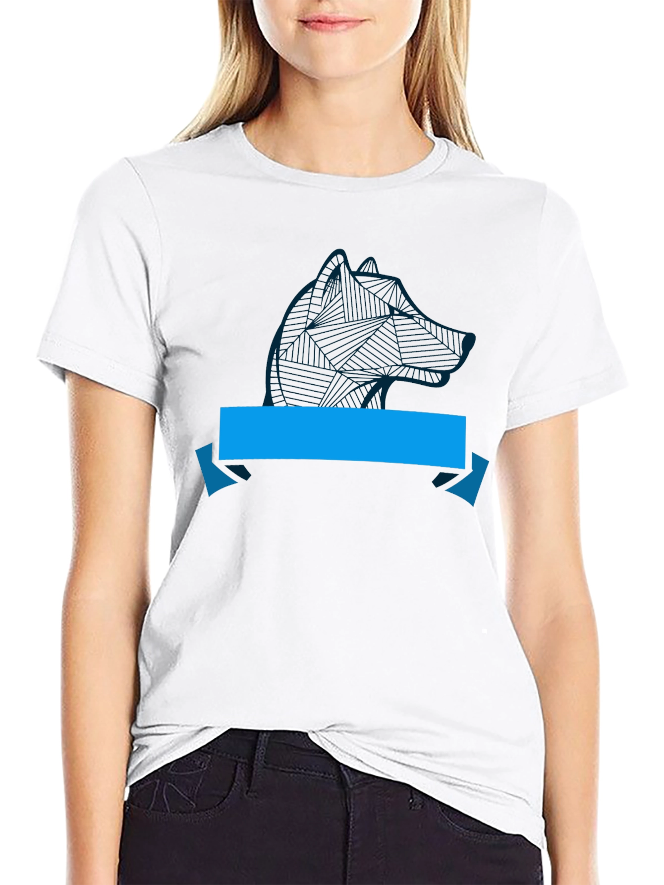 Geometric Wolf Graphic Tee