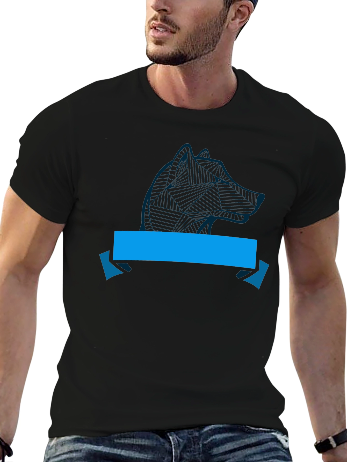 Geometric Wolf Graphic Tee