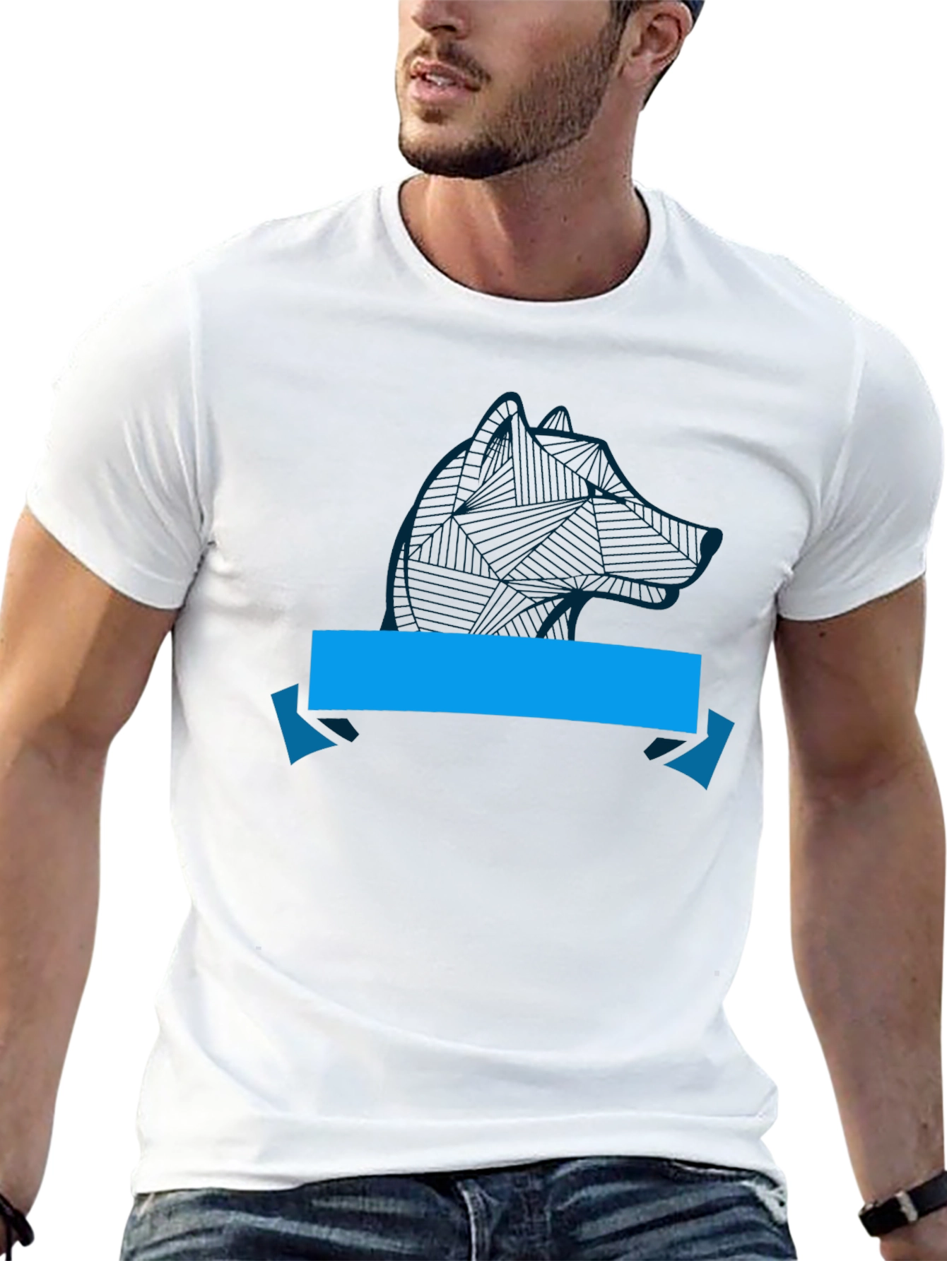 Geometric Wolf Graphic Tee