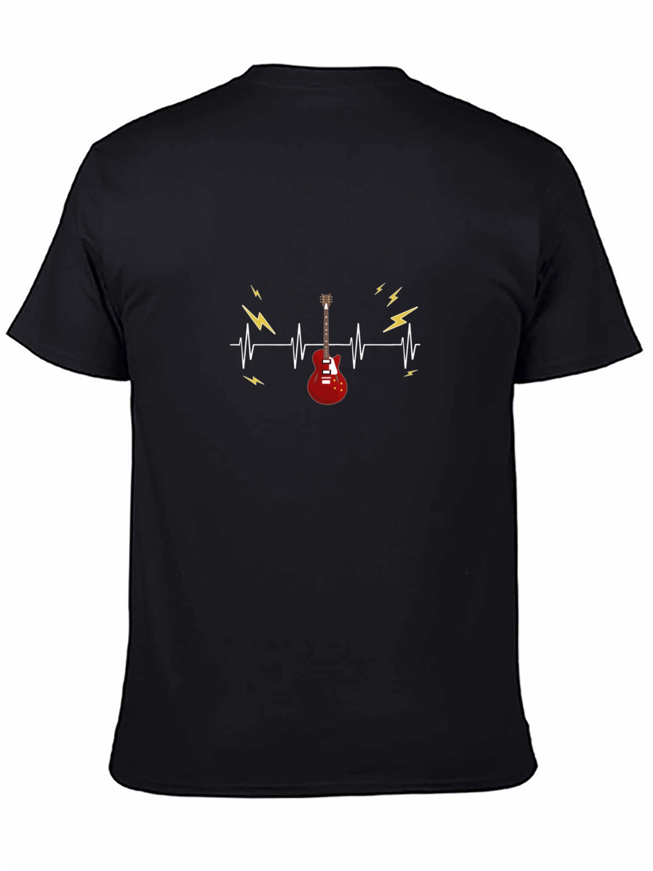 Guitar Heartbeat Graphic Tee - Rock Music Lover
