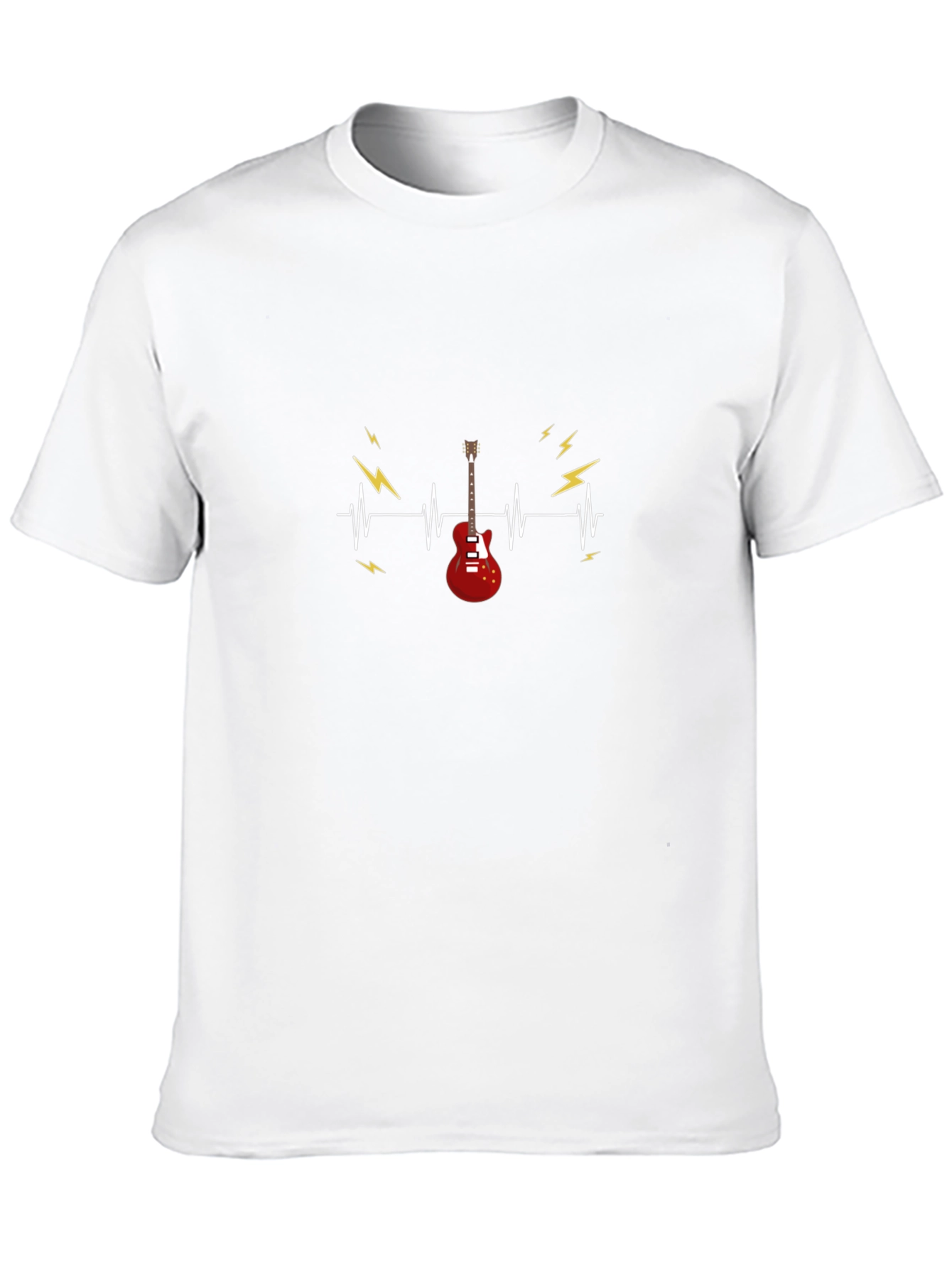 Guitar Heartbeat Graphic Tee - Rock Music Lover