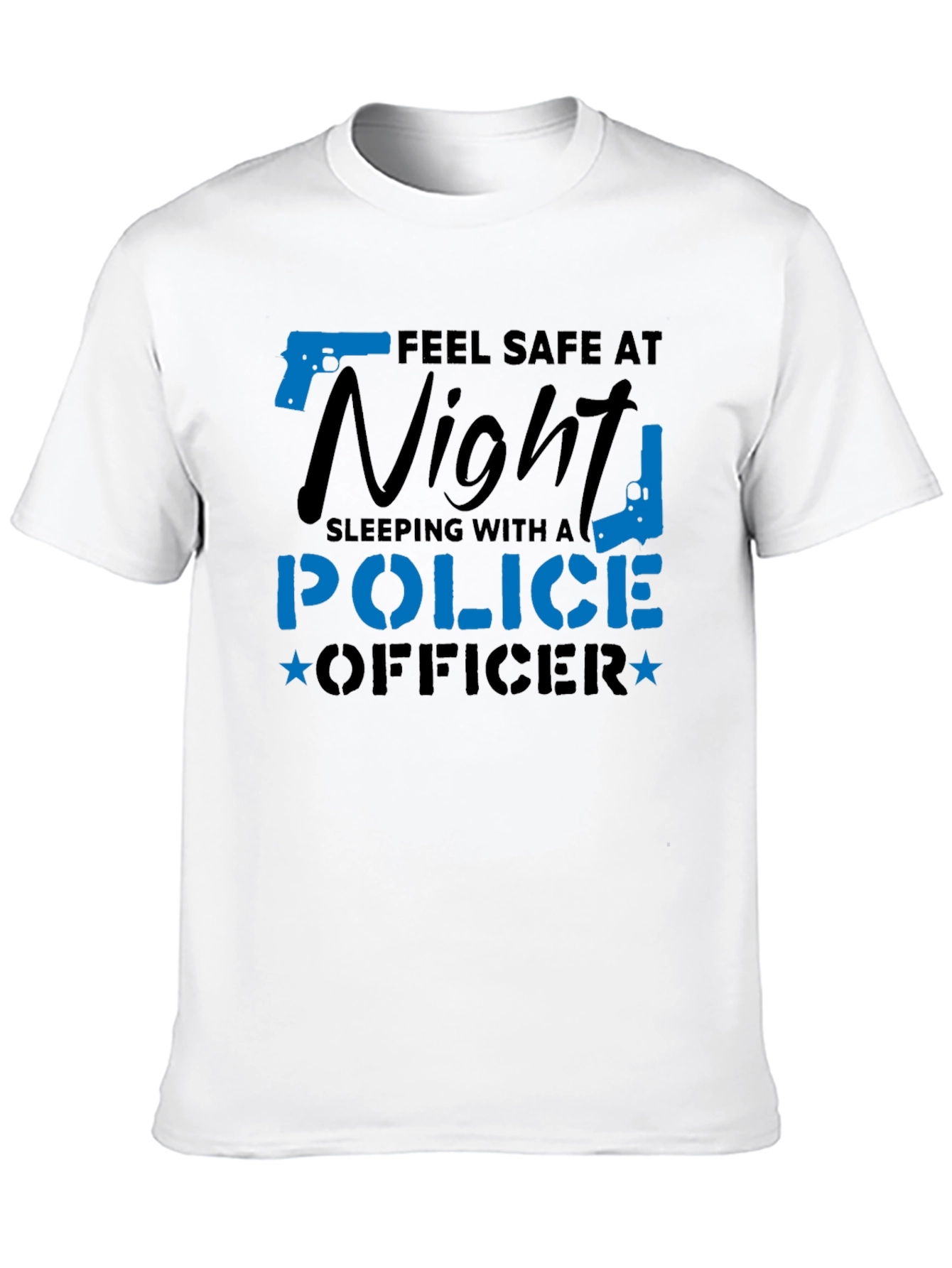 Feel Safe Police Officer Novelty Graphic Tee