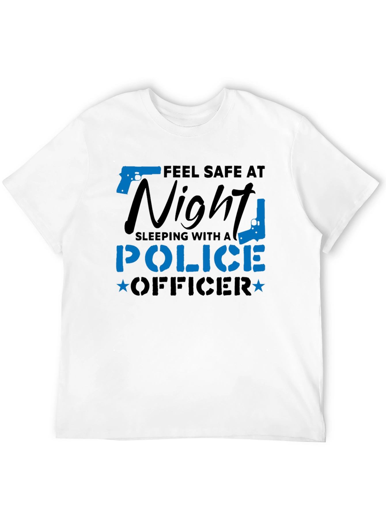 Feel Safe Police Officer Novelty Graphic Tee