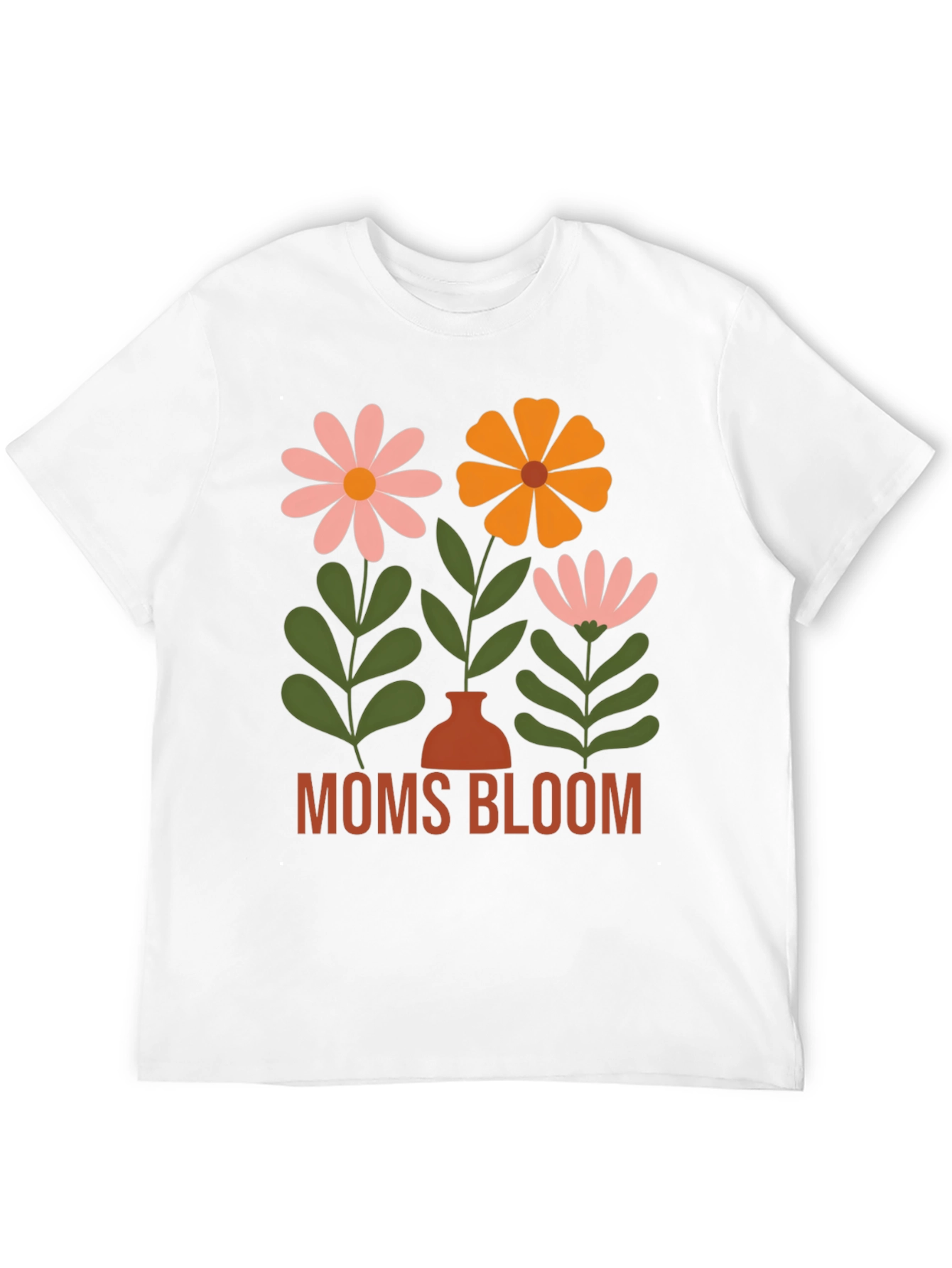 Moms Bloom Graphic T-Shirt - Stylish Floral Design