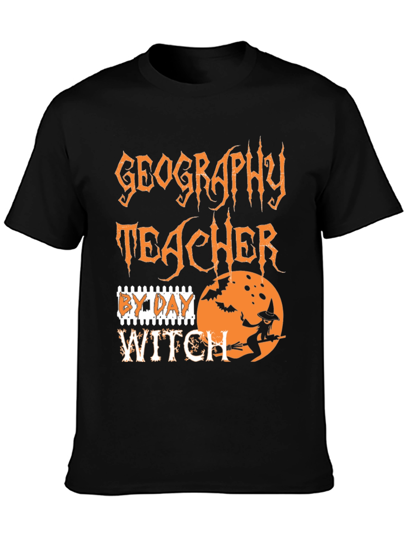 Geography Teacher By Day Witch Halloween T-Shirt