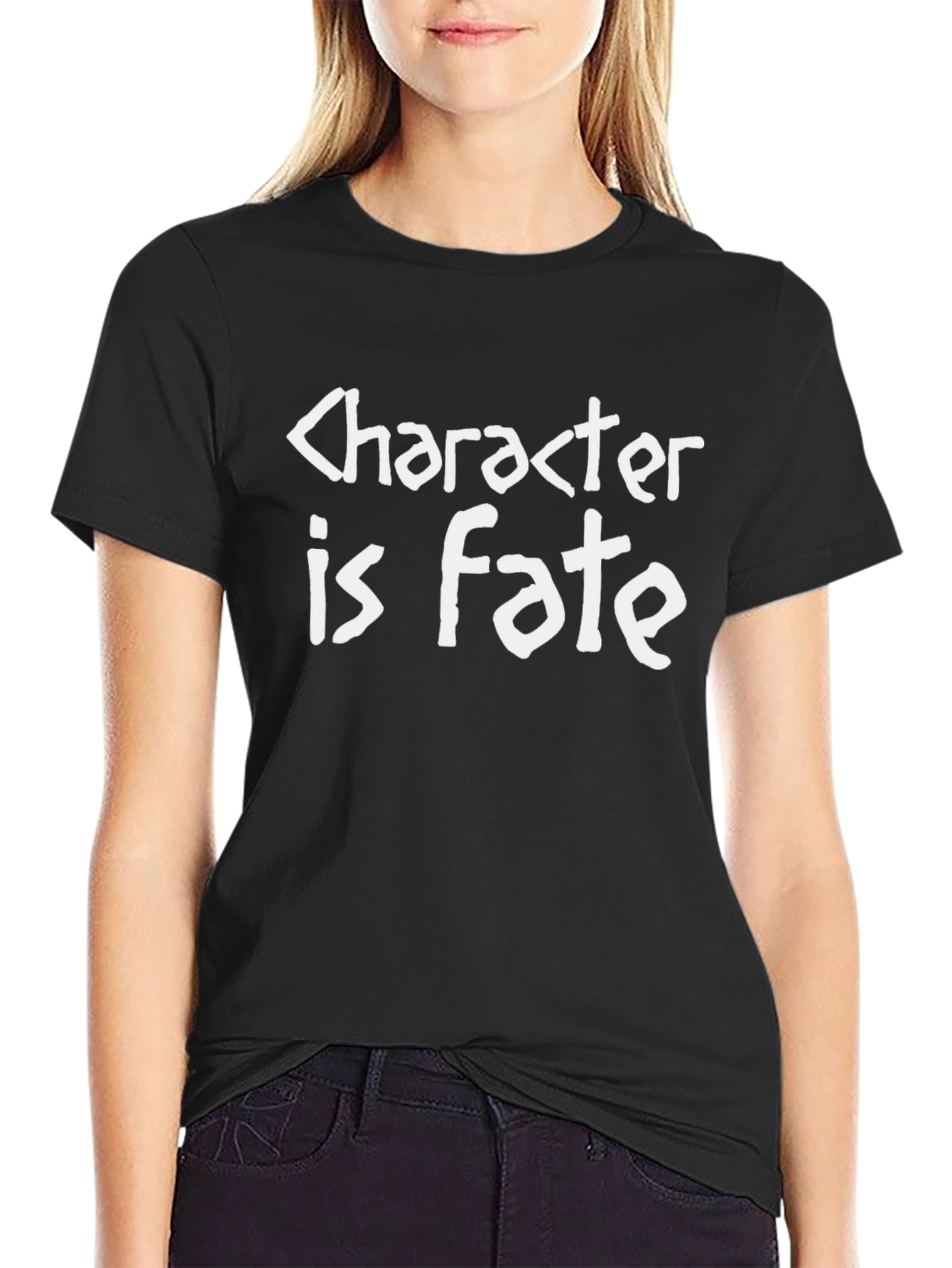 Character is Fate Black Graphic Tee