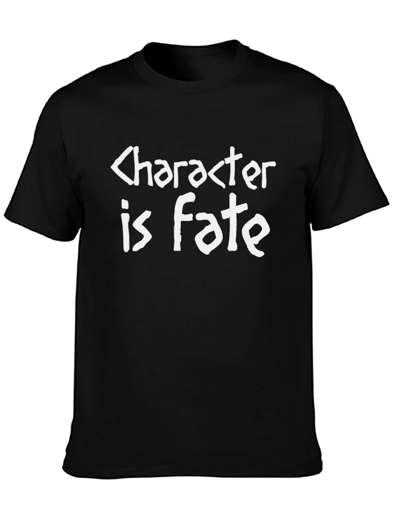 Character is Fate Black Graphic Tee