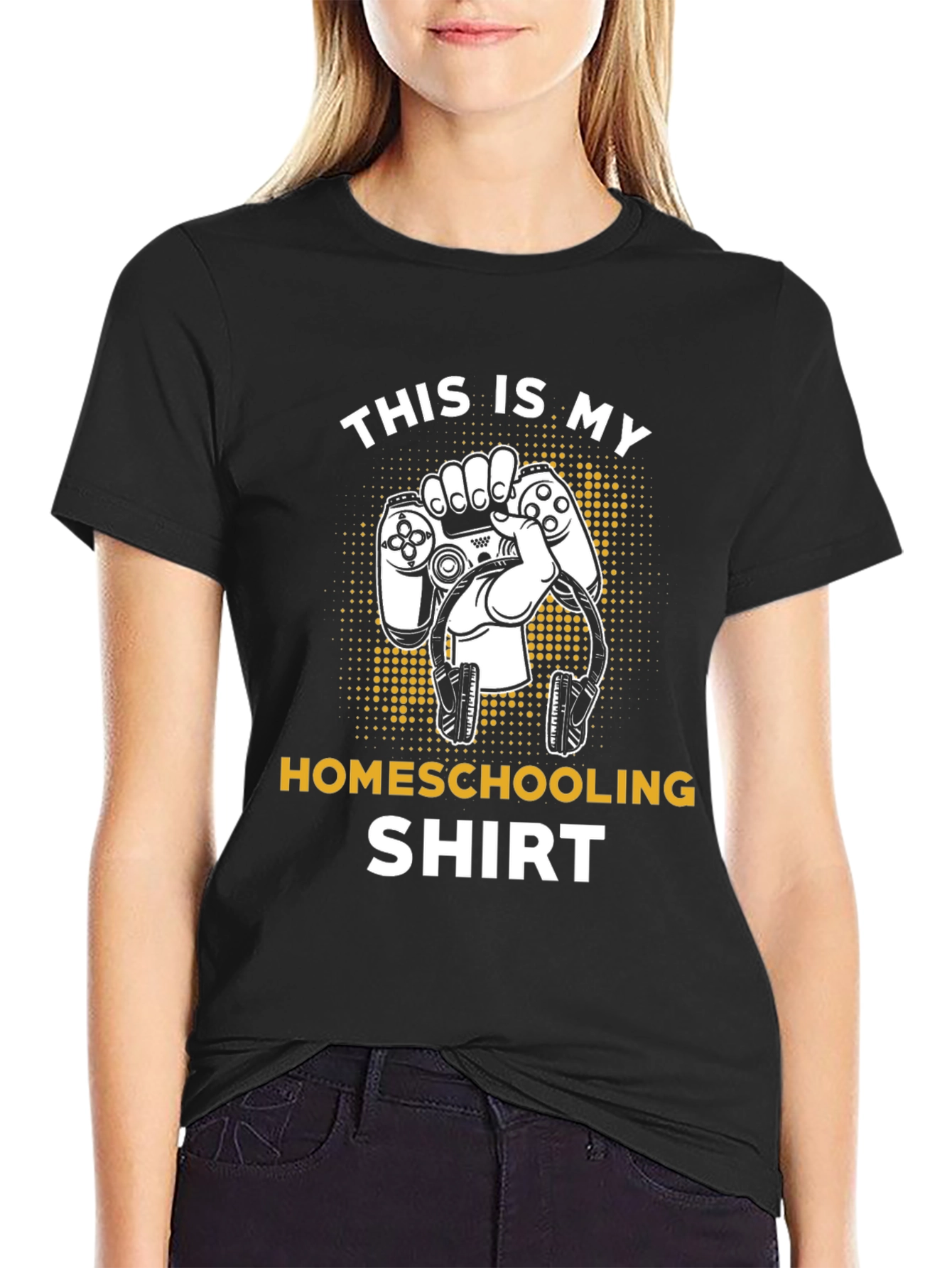 Homeschooling Gamer T-Shirt - Black