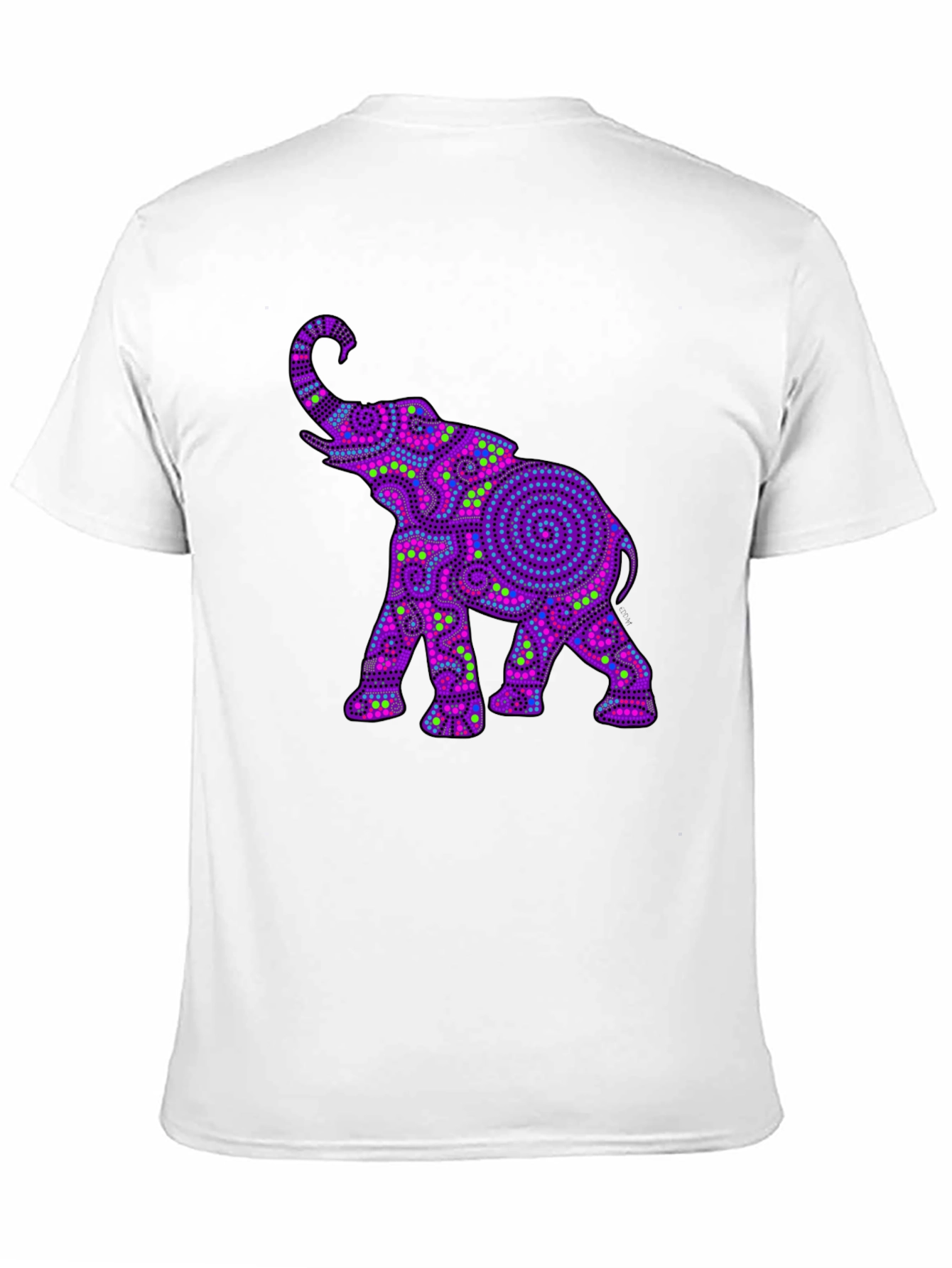 Elephant Graphic Print Crew Neck T-Shirt