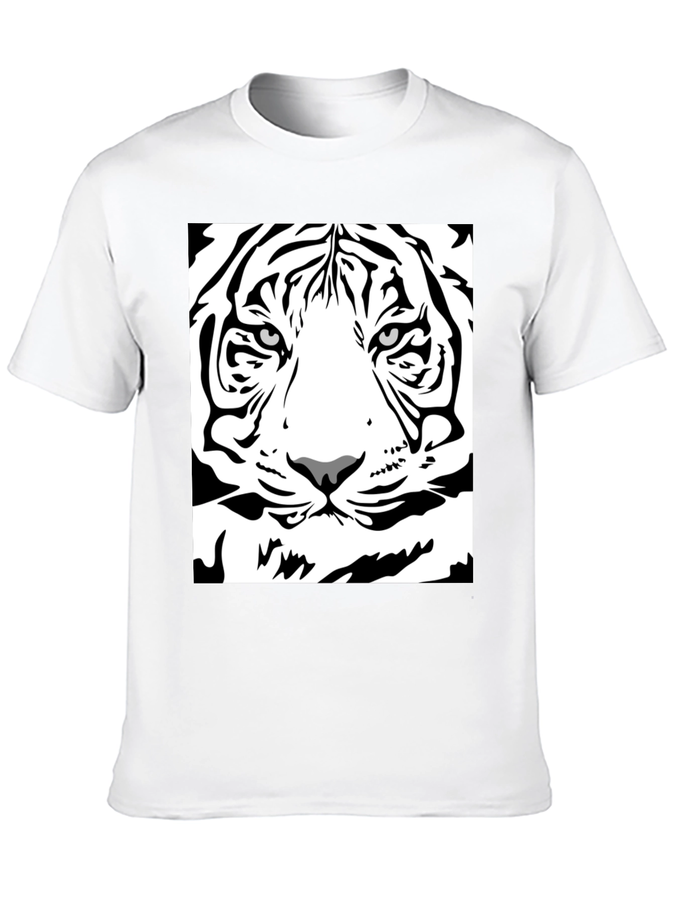 Black Tiger Graphic Tee - Bold Animal Print