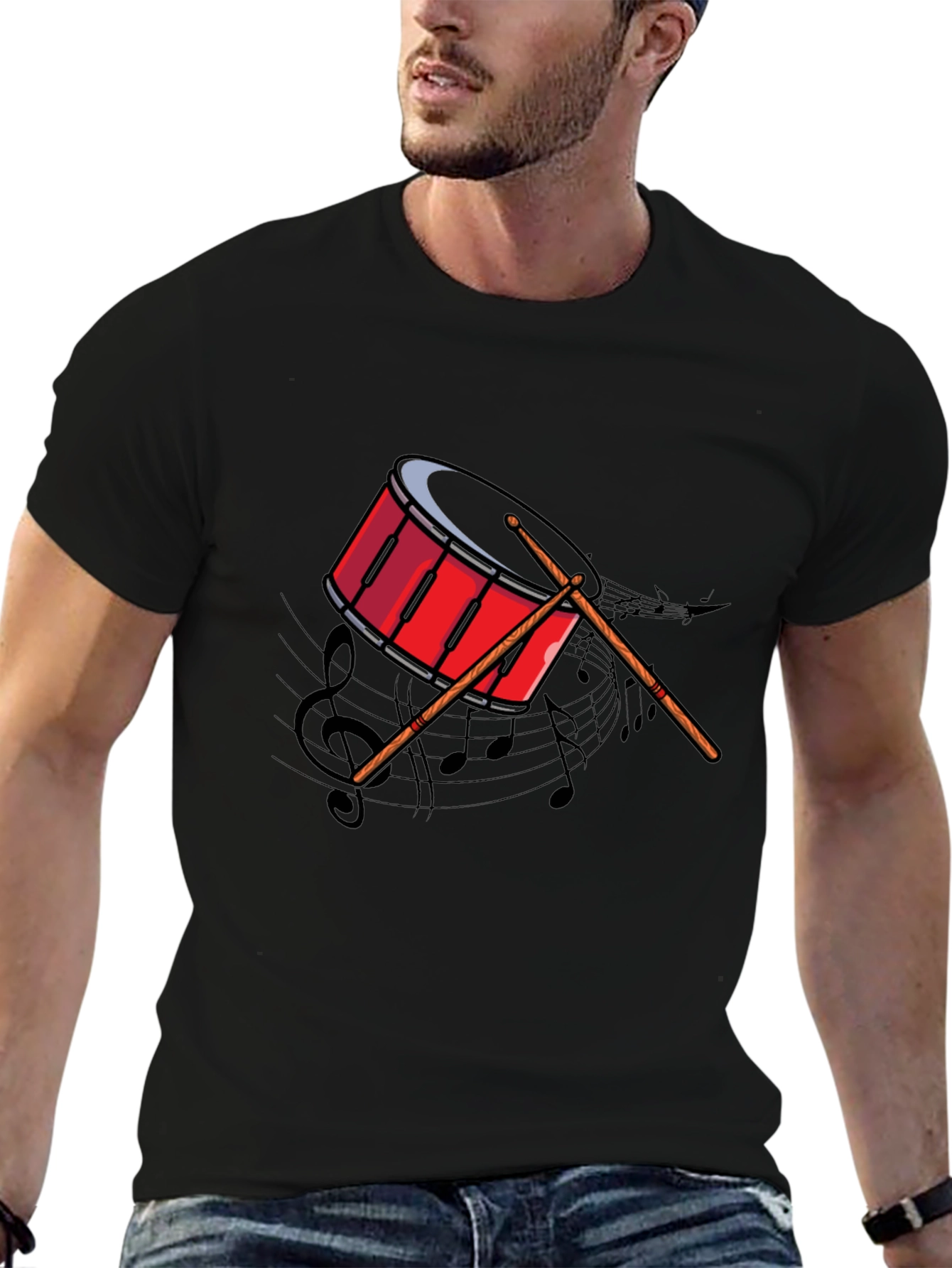 Drum Graphic Tee - Music Lovers T-Shirt