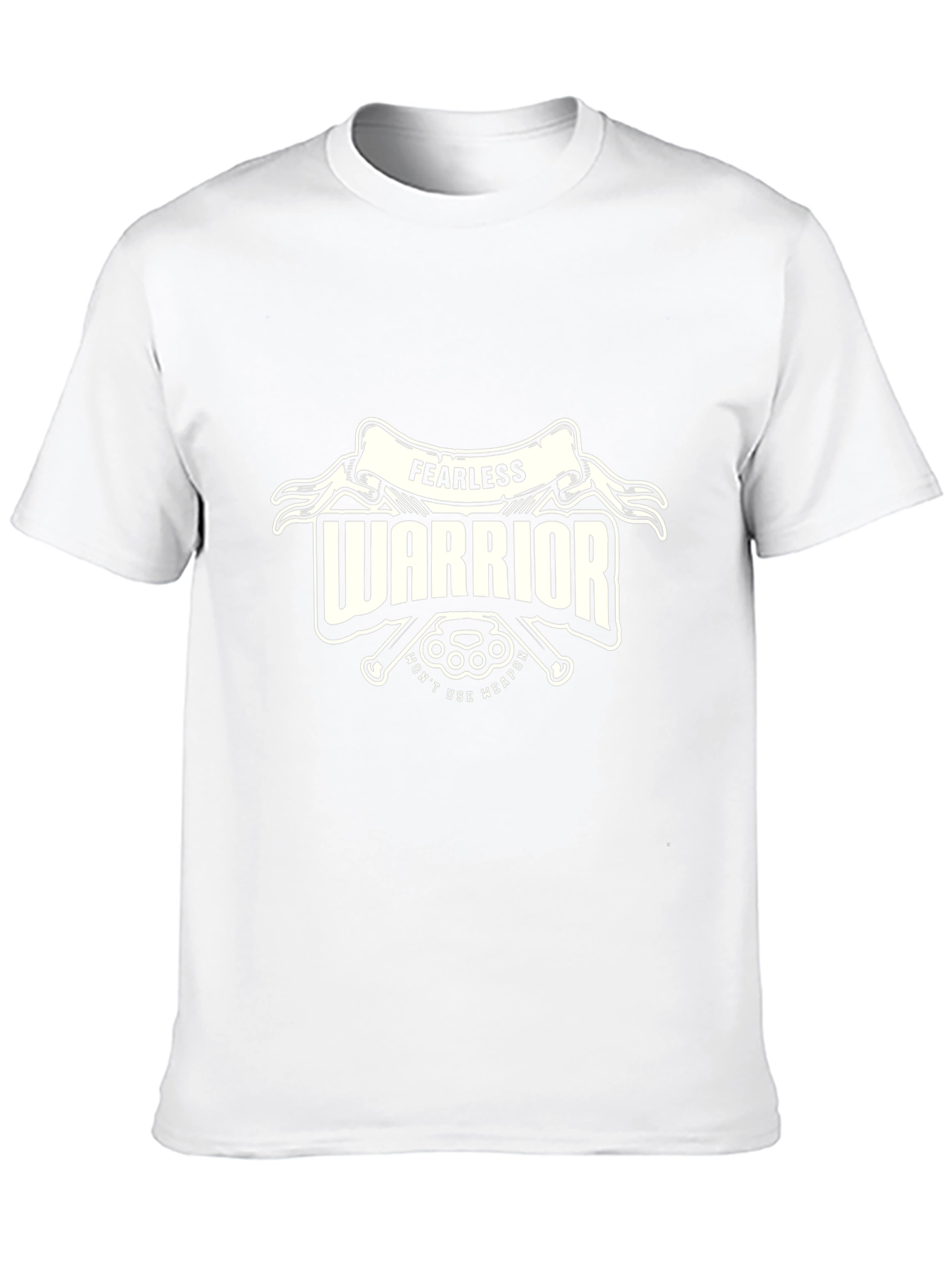 Fearless Warrior Graphic Tee - Black Cotton