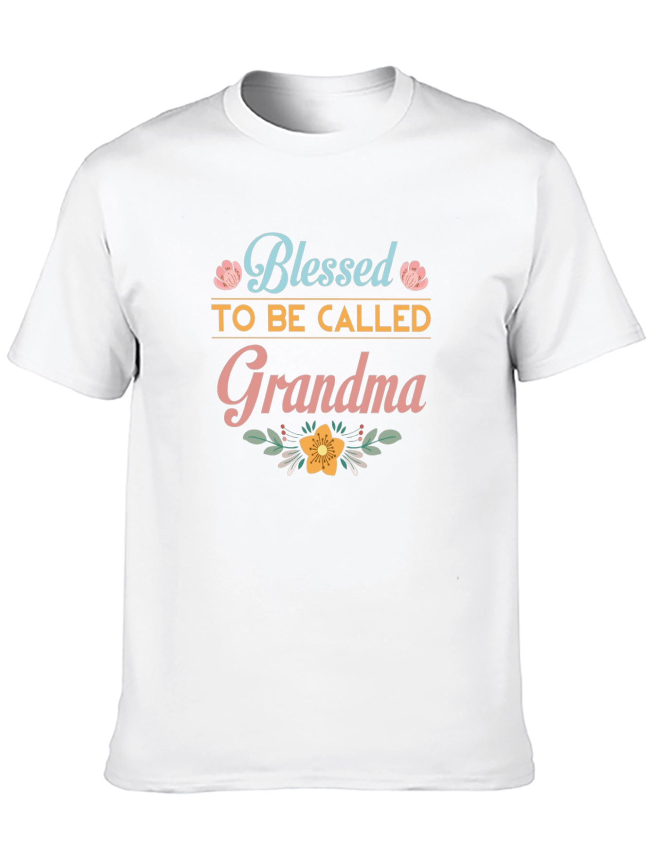 Blessed Grandma T-Shirt - Cute Floral Design