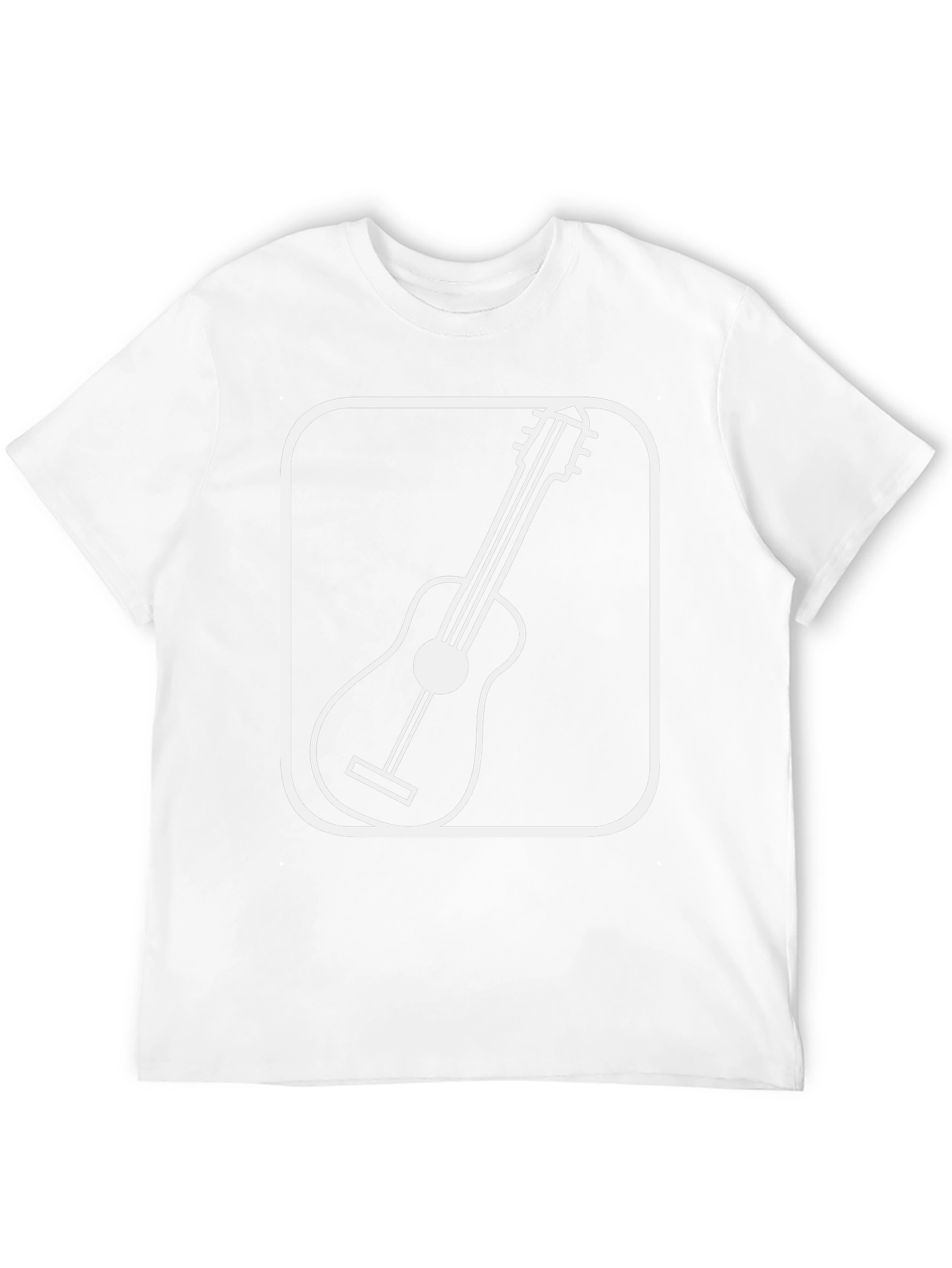 Guitar Graphic Tee - Black Cotton T-Shirt