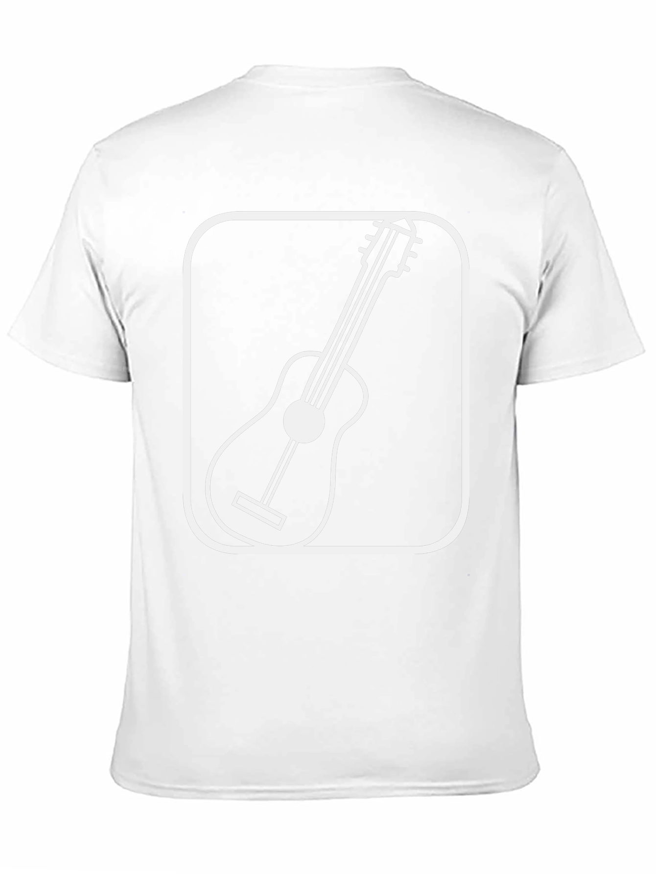 Guitar Graphic Tee - Black Cotton T-Shirt