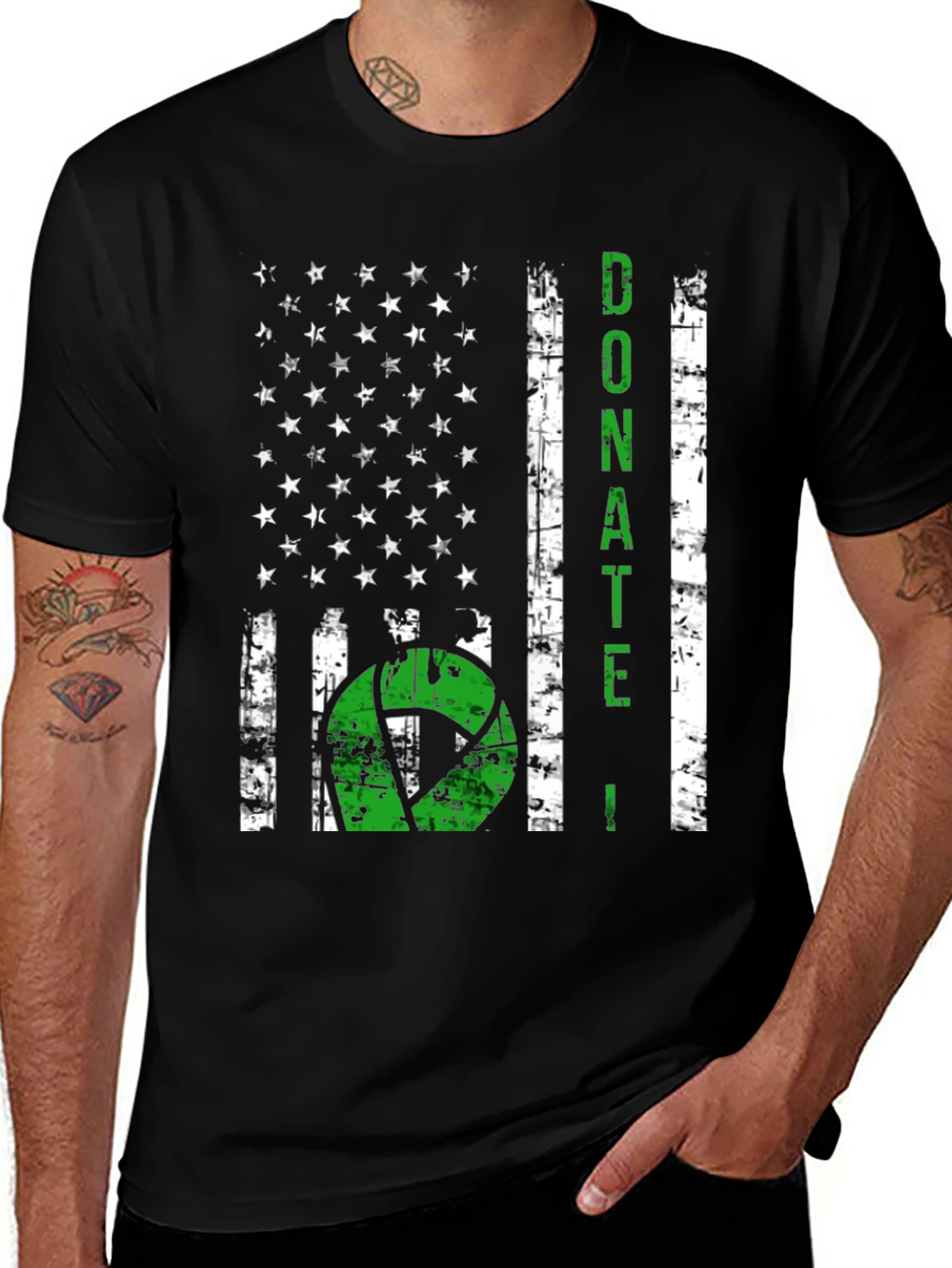 Donate Life American Flag Graphic Tee