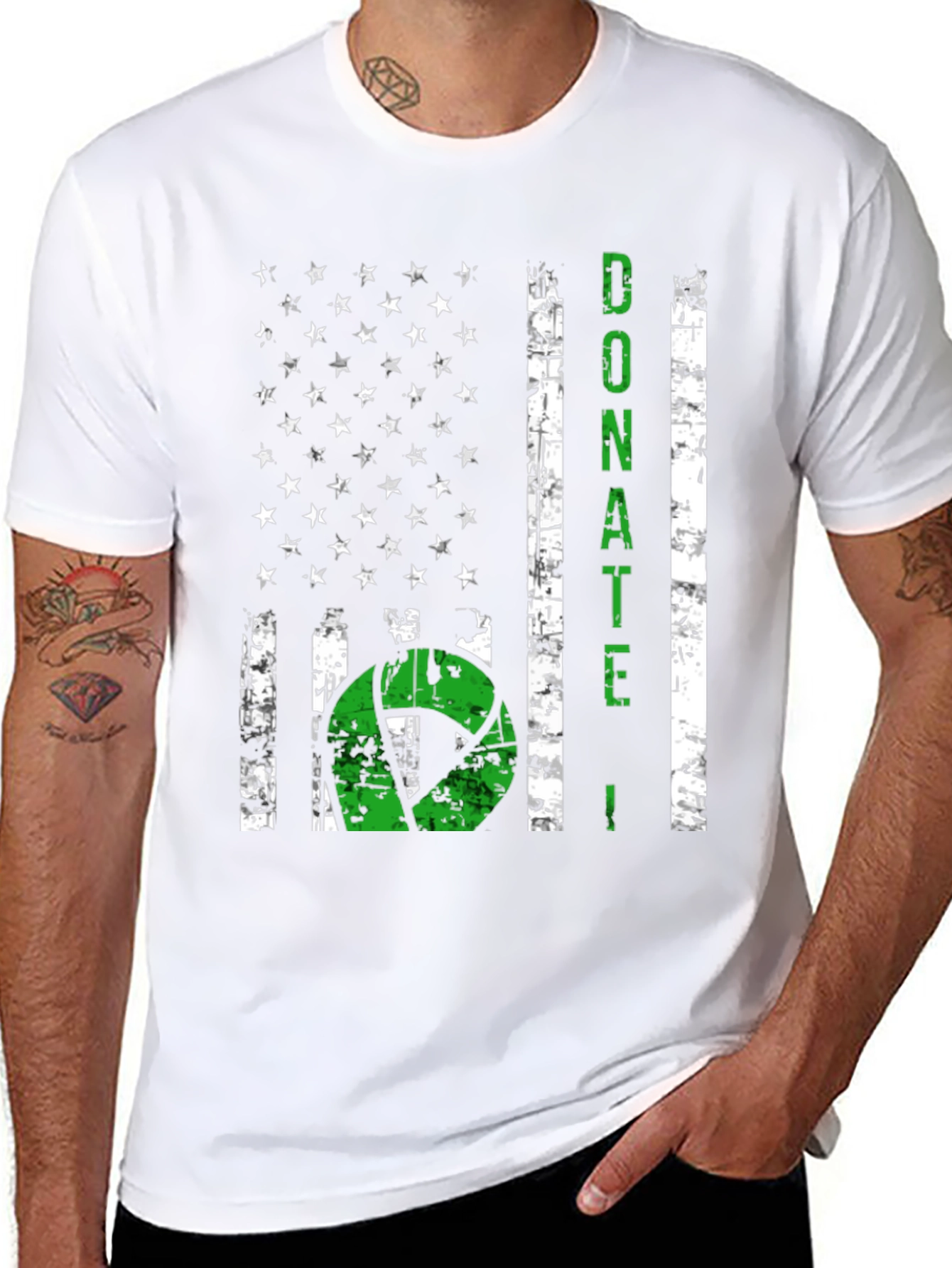 Donate Life American Flag Graphic Tee