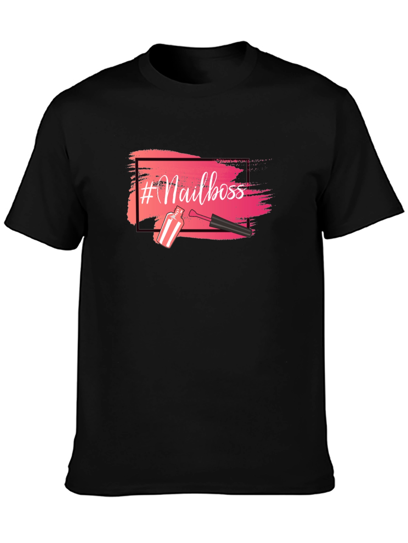 #Nailboss Graphic T-Shirt - Black Crew Neck
